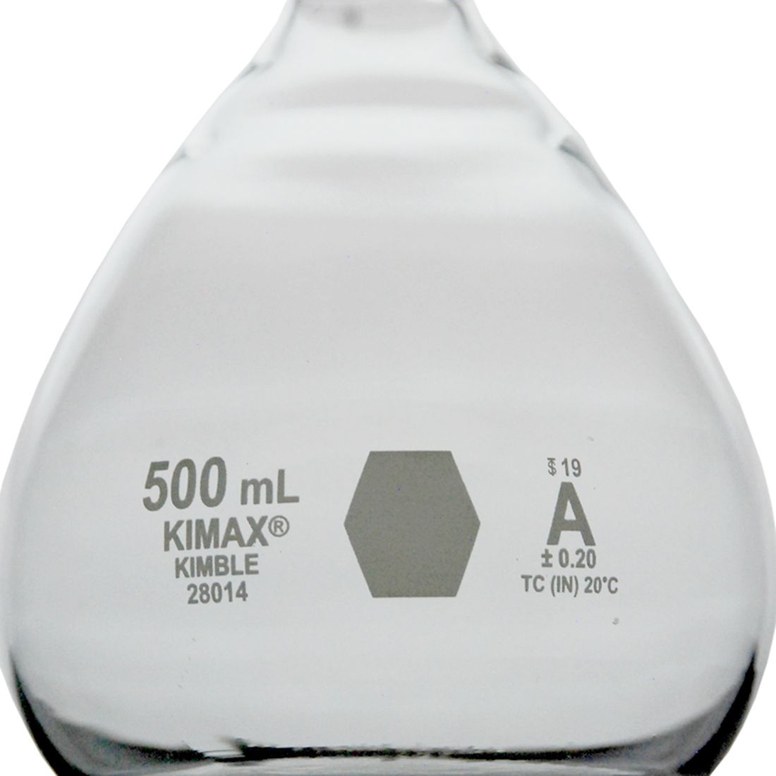 MATRAZ VOLUMÉTRICO DE 500ml CLASE A ASTM. KIMAX