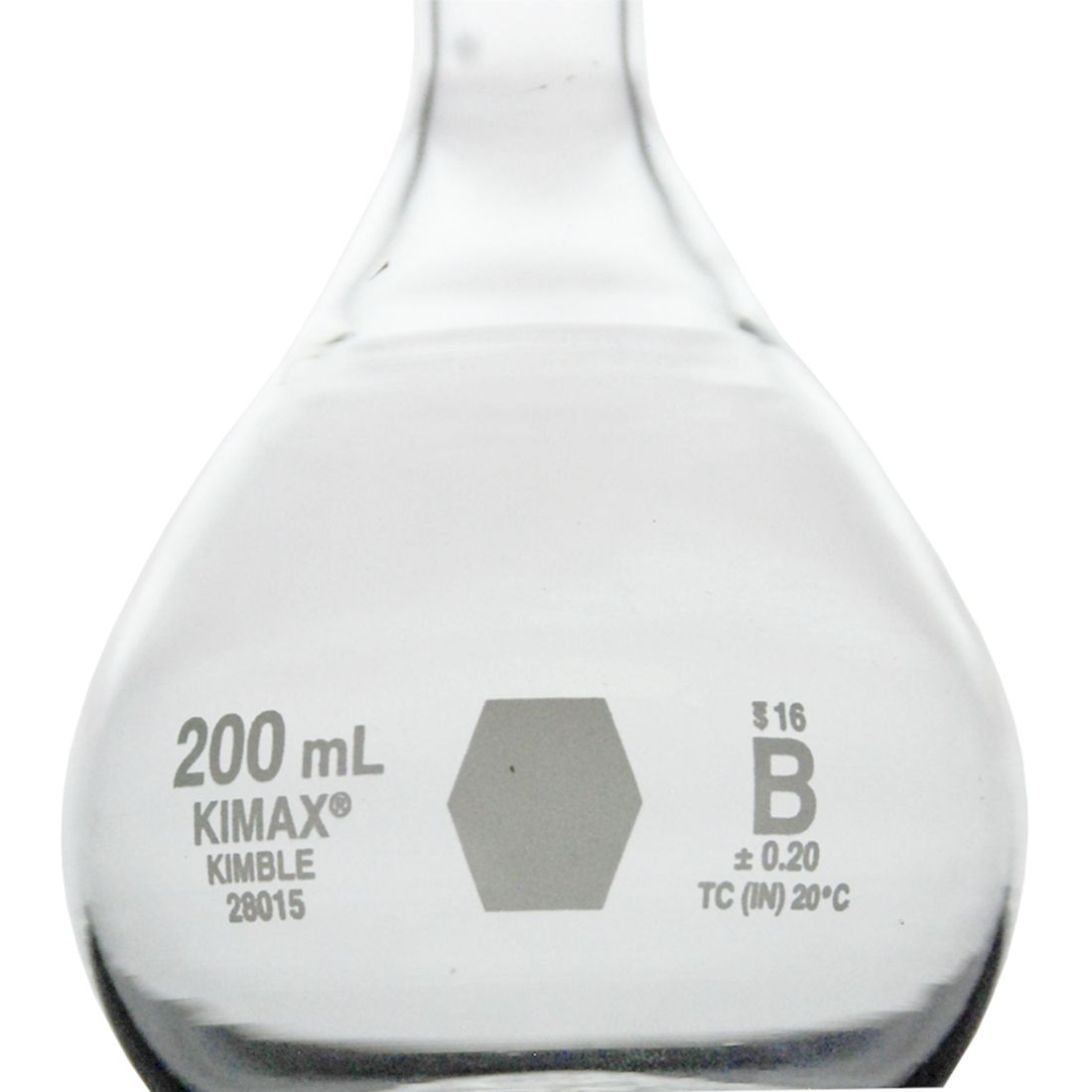 MATRAZ VOLUMÉTRICO DE 200ml CLASE B ASTM. KIMAX