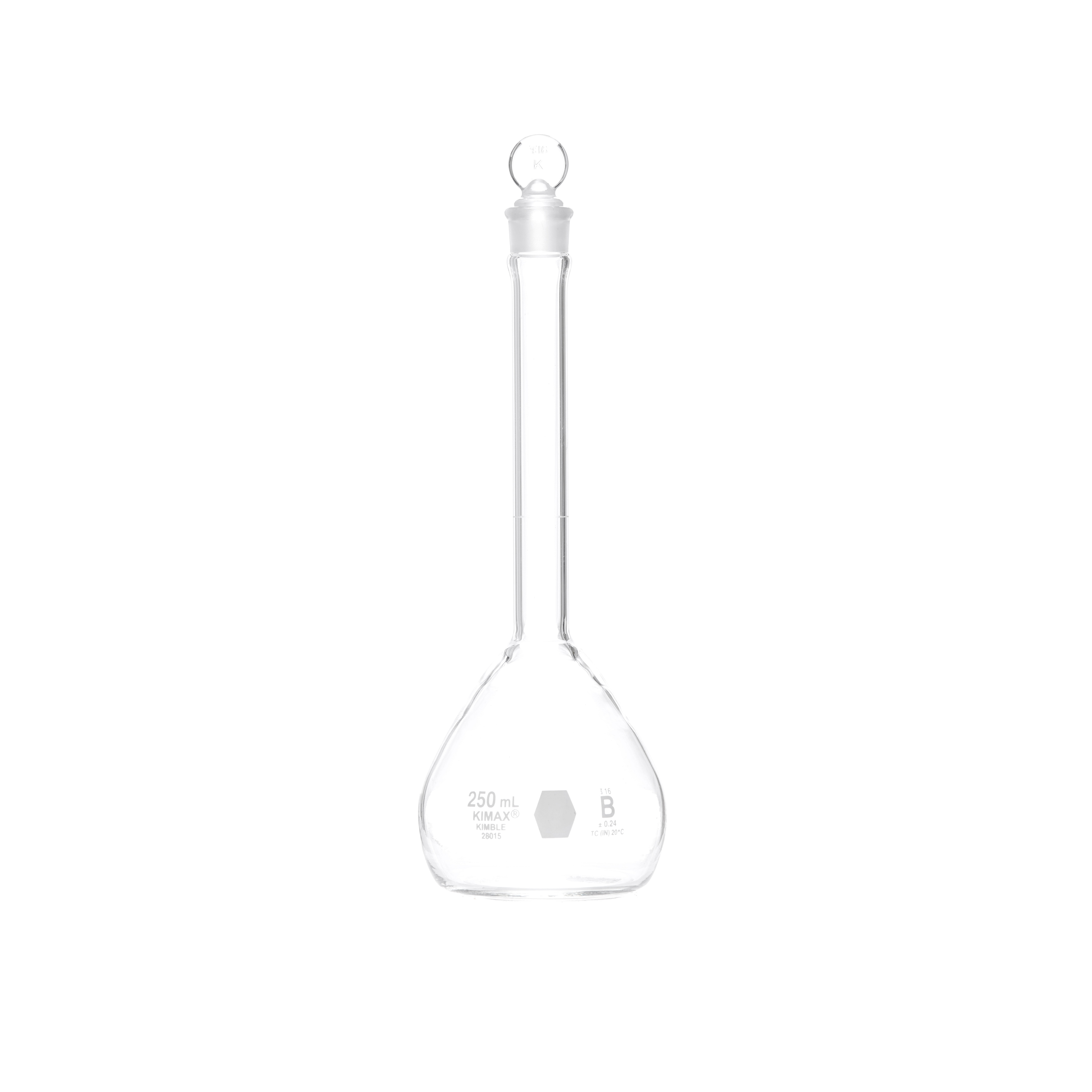 MATRAZ VOLUMÉTRICO DE 250ml CLASE B ASTM. KIMAX