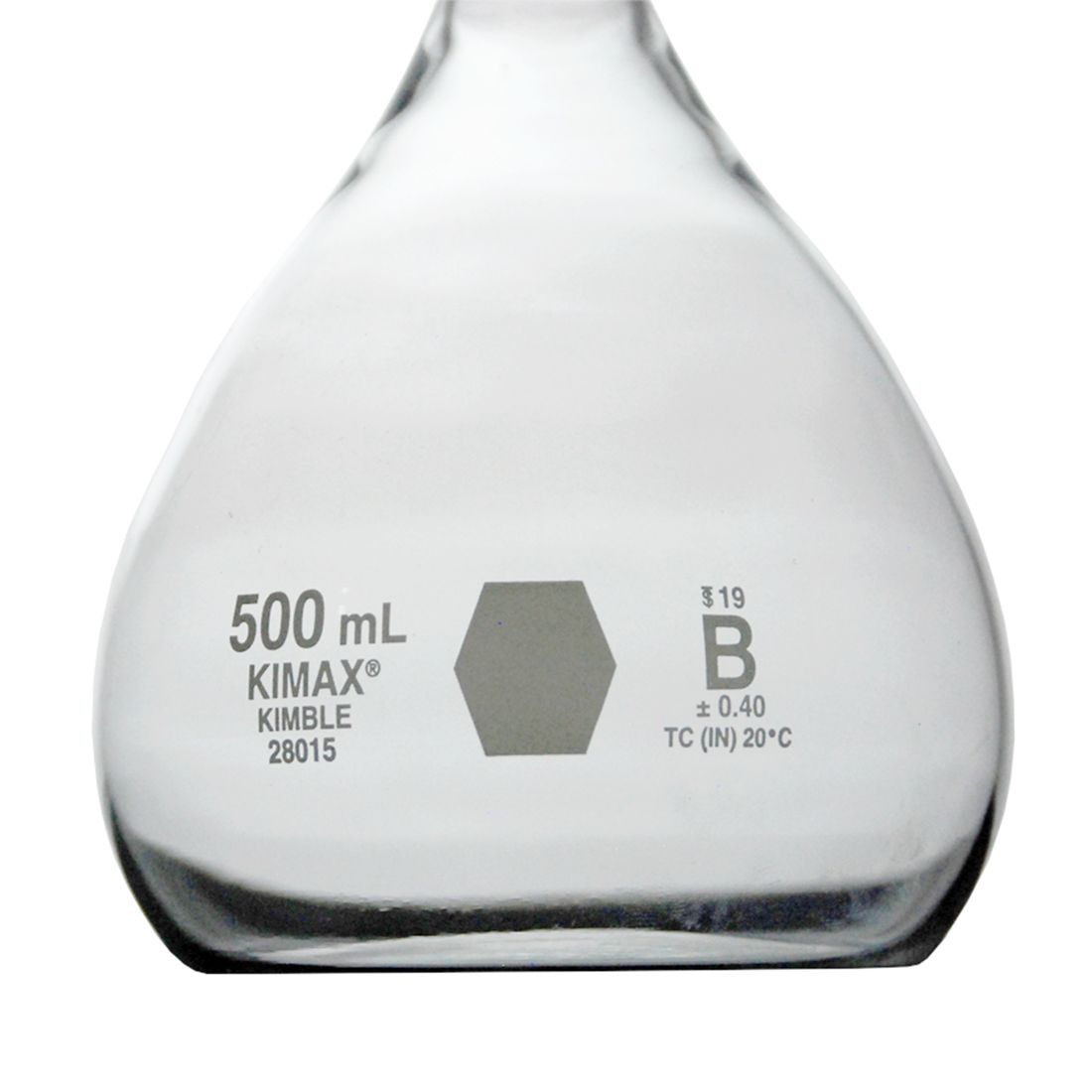MATRAZ VOLUMÉTRICO DE 500ml CLASE B ASTM. KIMAX