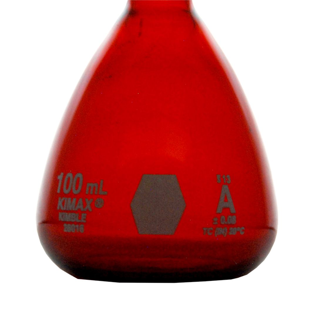 MATRAZ VOLUMÉTRICO DE 100ml CLASE A ASTM ACTÍNICO. KIMAX