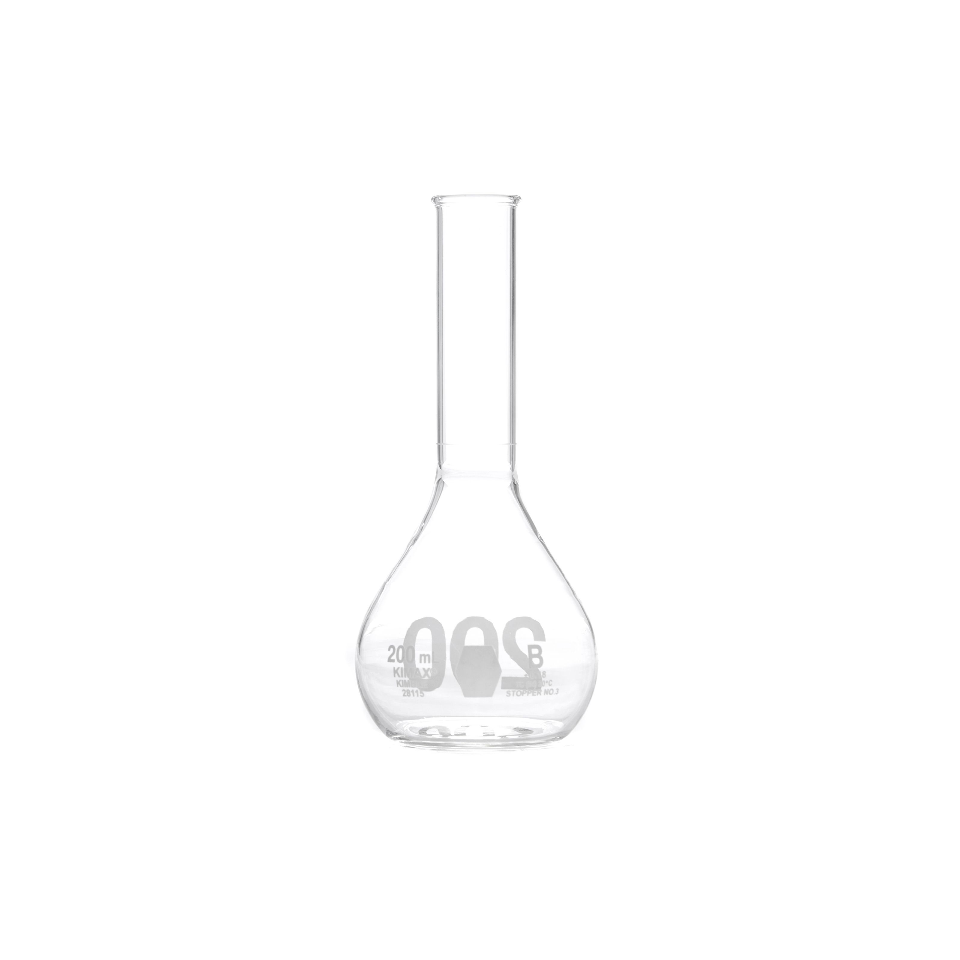 MATRAZ VOLUMÉTRICO PARA ÁCIDO FOSFÓRICO DE 200ml. KIMAX
