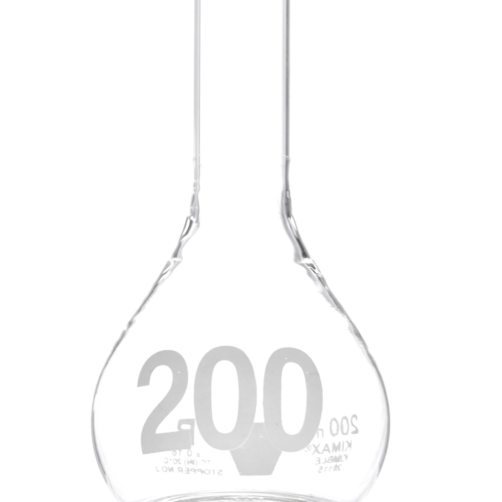MATRAZ VOLUMÉTRICO PARA ÁCIDO FOSFÓRICO DE 200ml. KIMAX