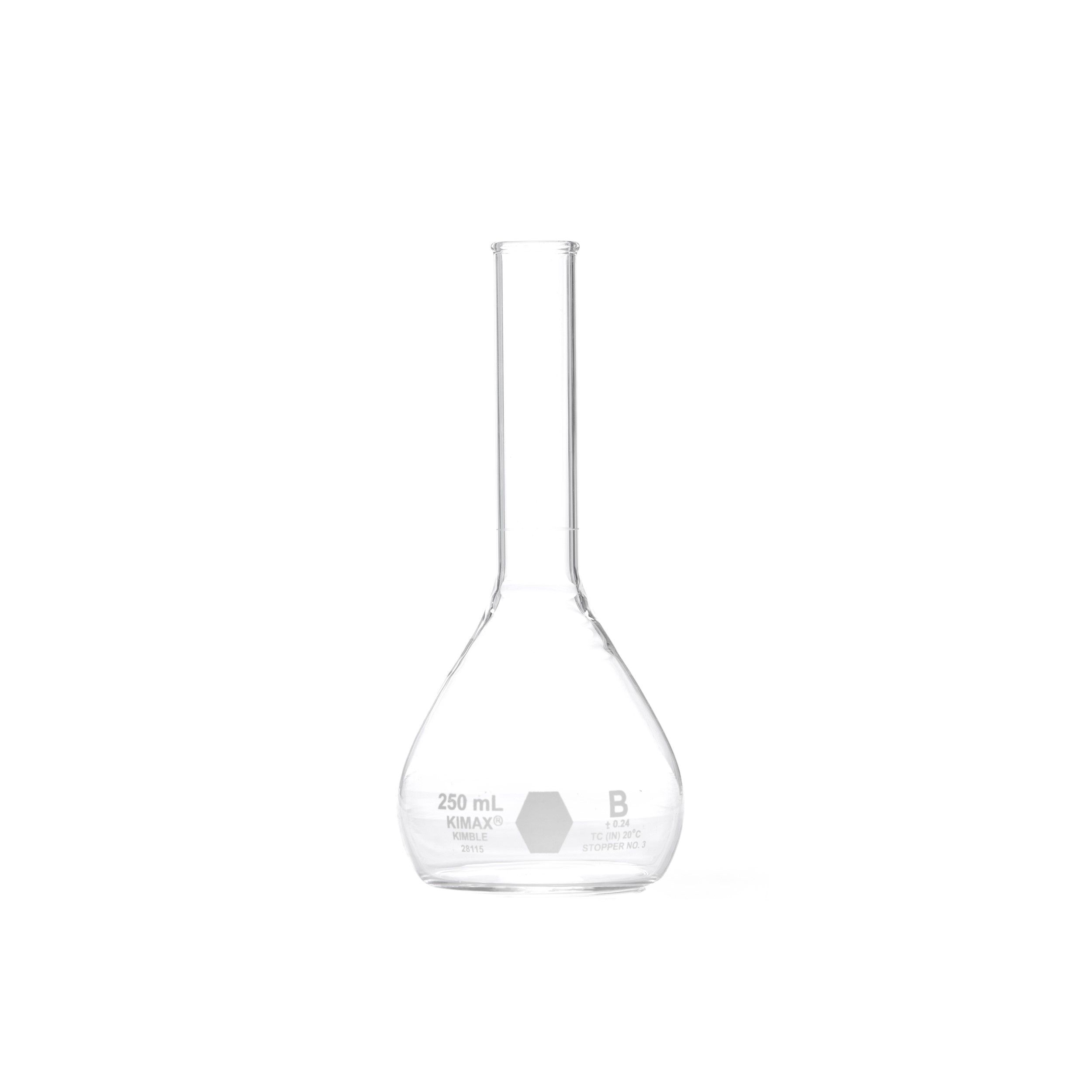 MATRAZ VOLUMÉTRICO PARA ÁCIDO FOSFÓRICO DE 250ml. KIMAX
