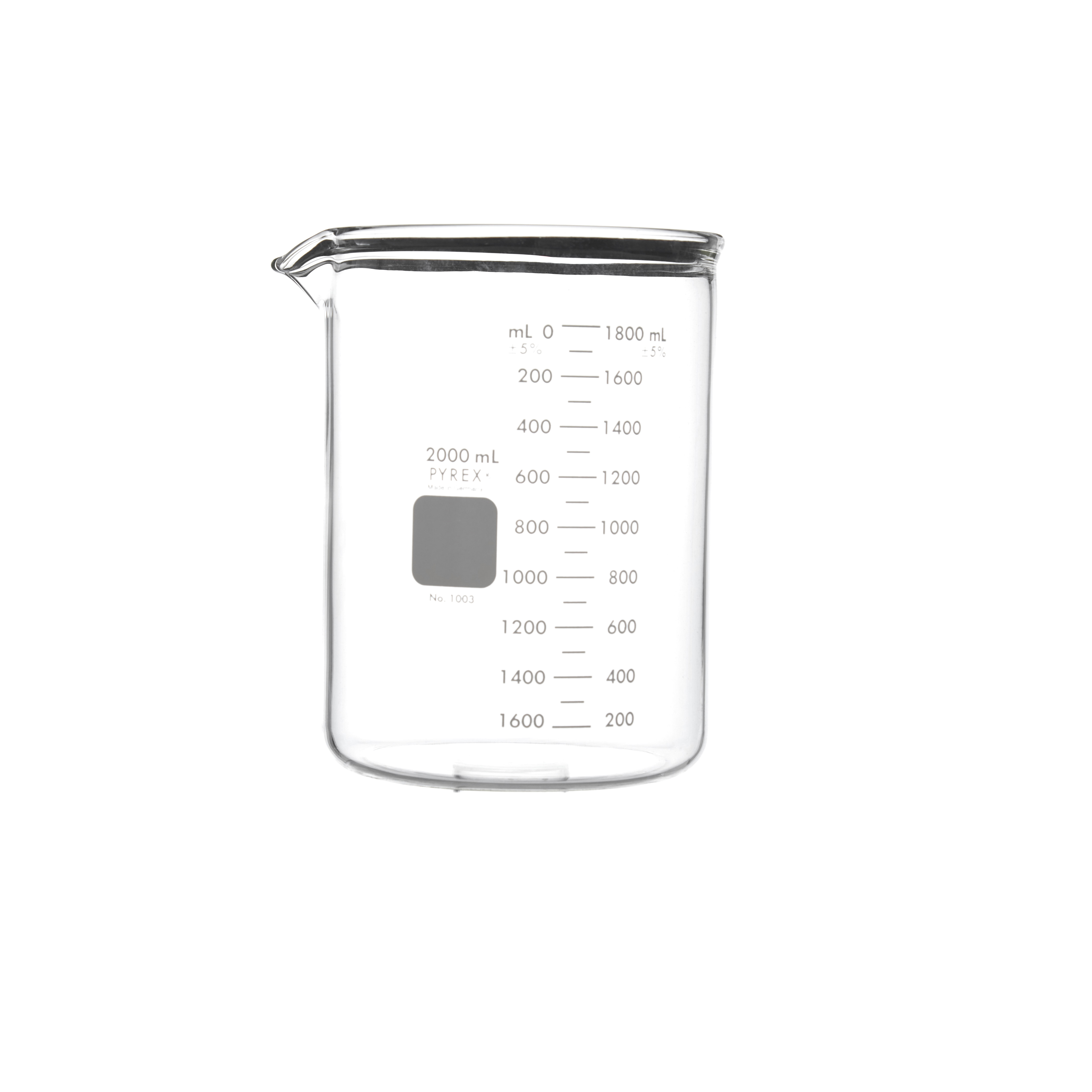 VASO DE PRECIPITADO DE 2L DE USO RUDO. PYREX