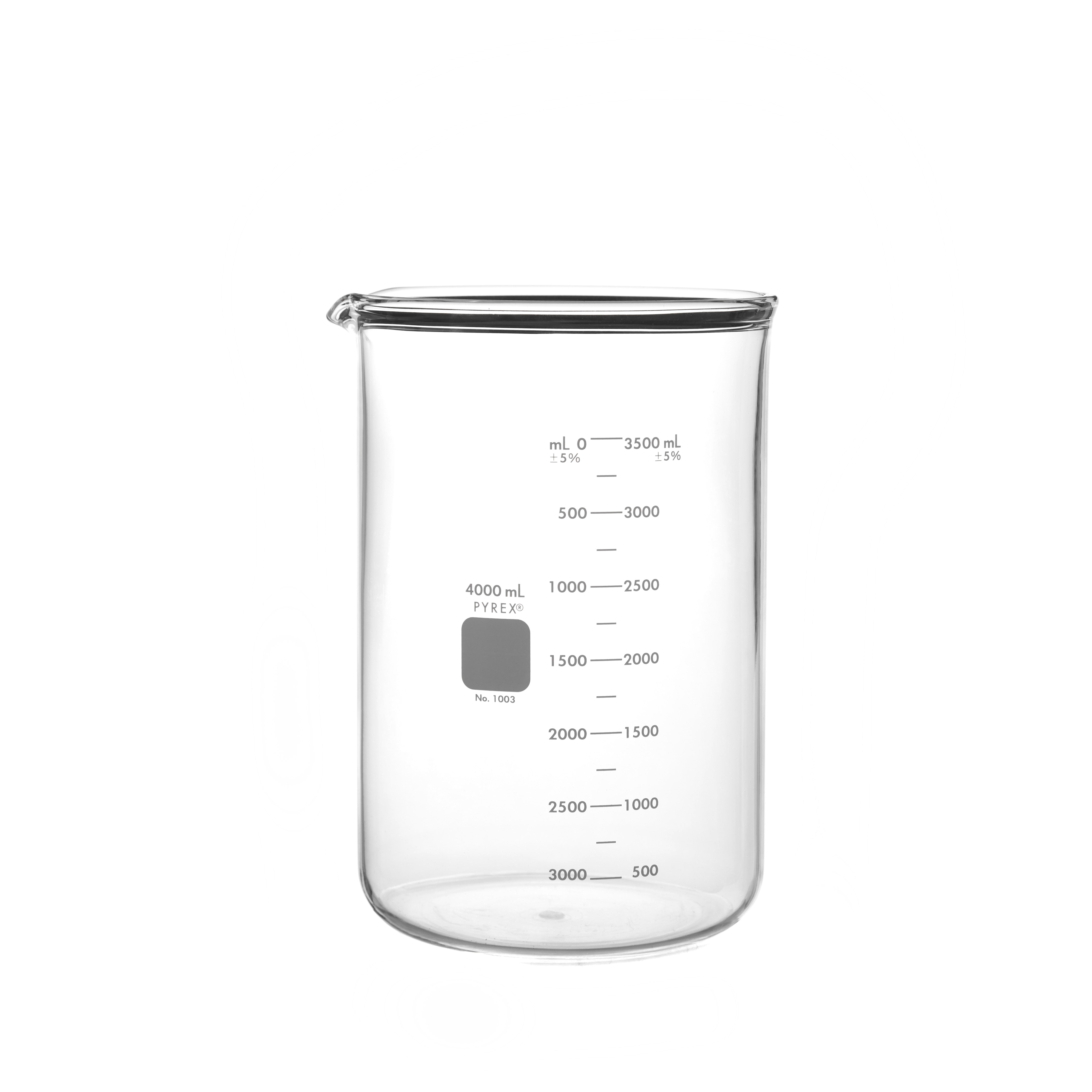 VASO DE PRECIPITADO DE 4L DE USO RUDO. PYREX