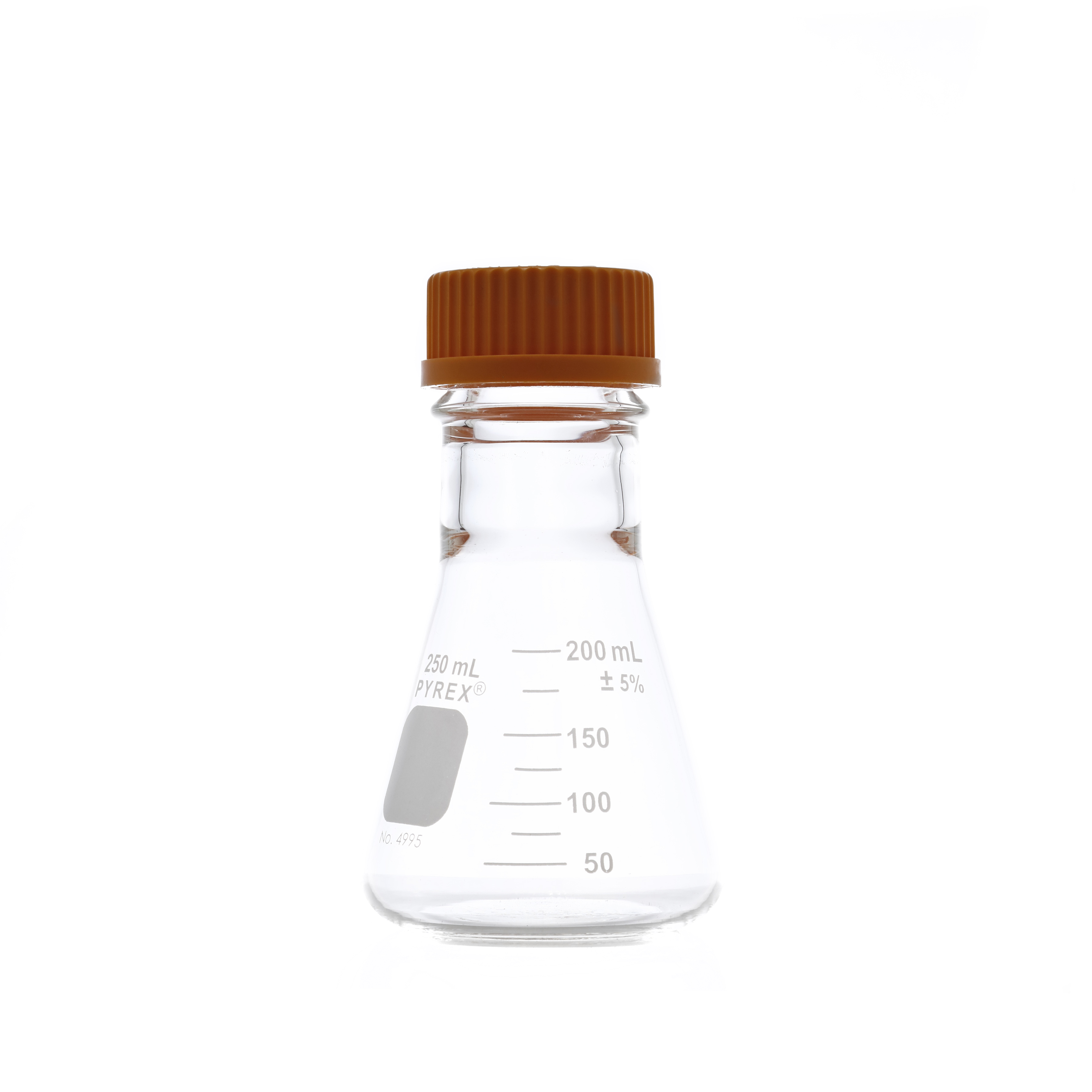MATRAZ ERLENMEYER DE 250ml CON TAPÓN ROSCADO. PYREX
