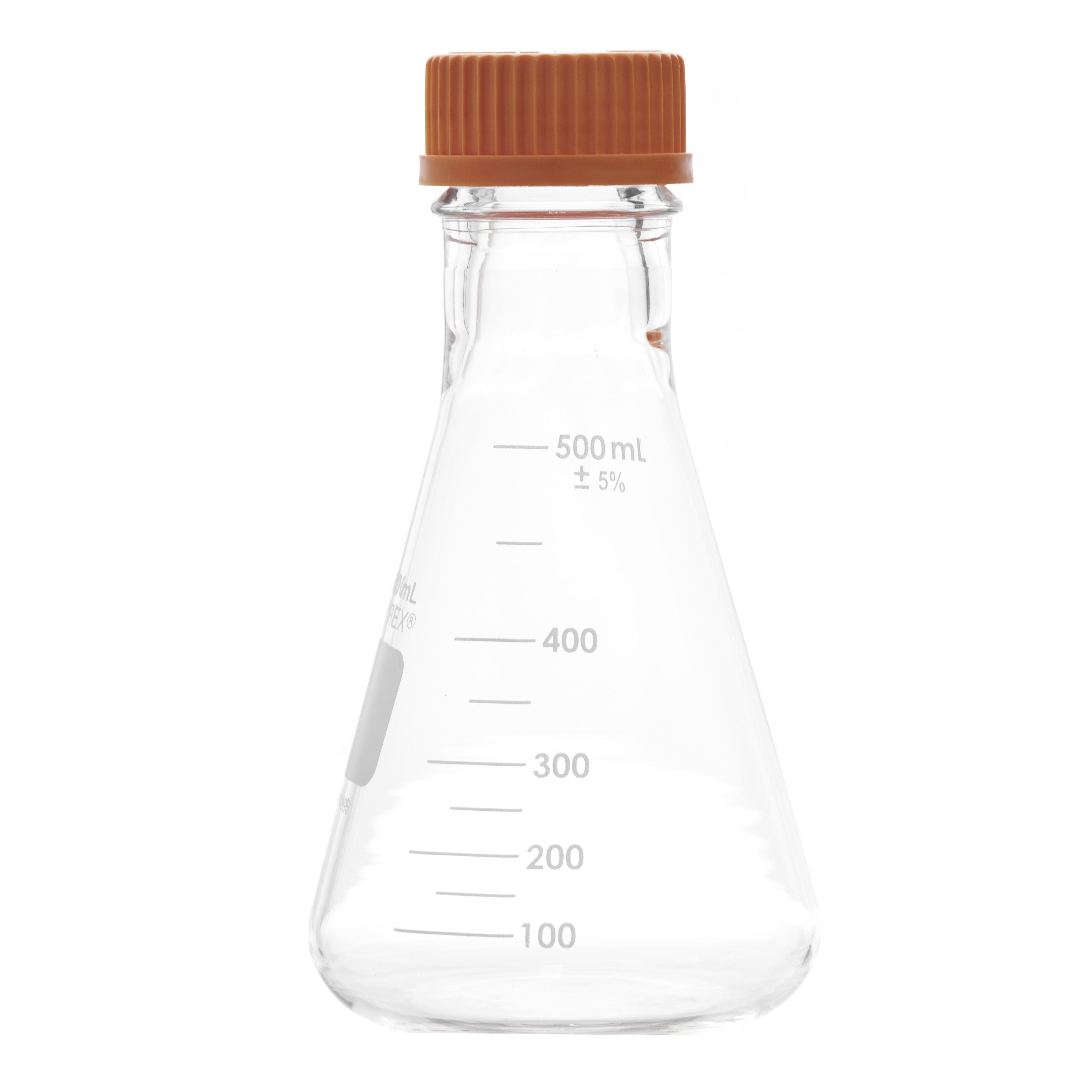 MATRAZ ERLENMEYER DE 500ml CON TAPÓN ROSCADO. PYREX
