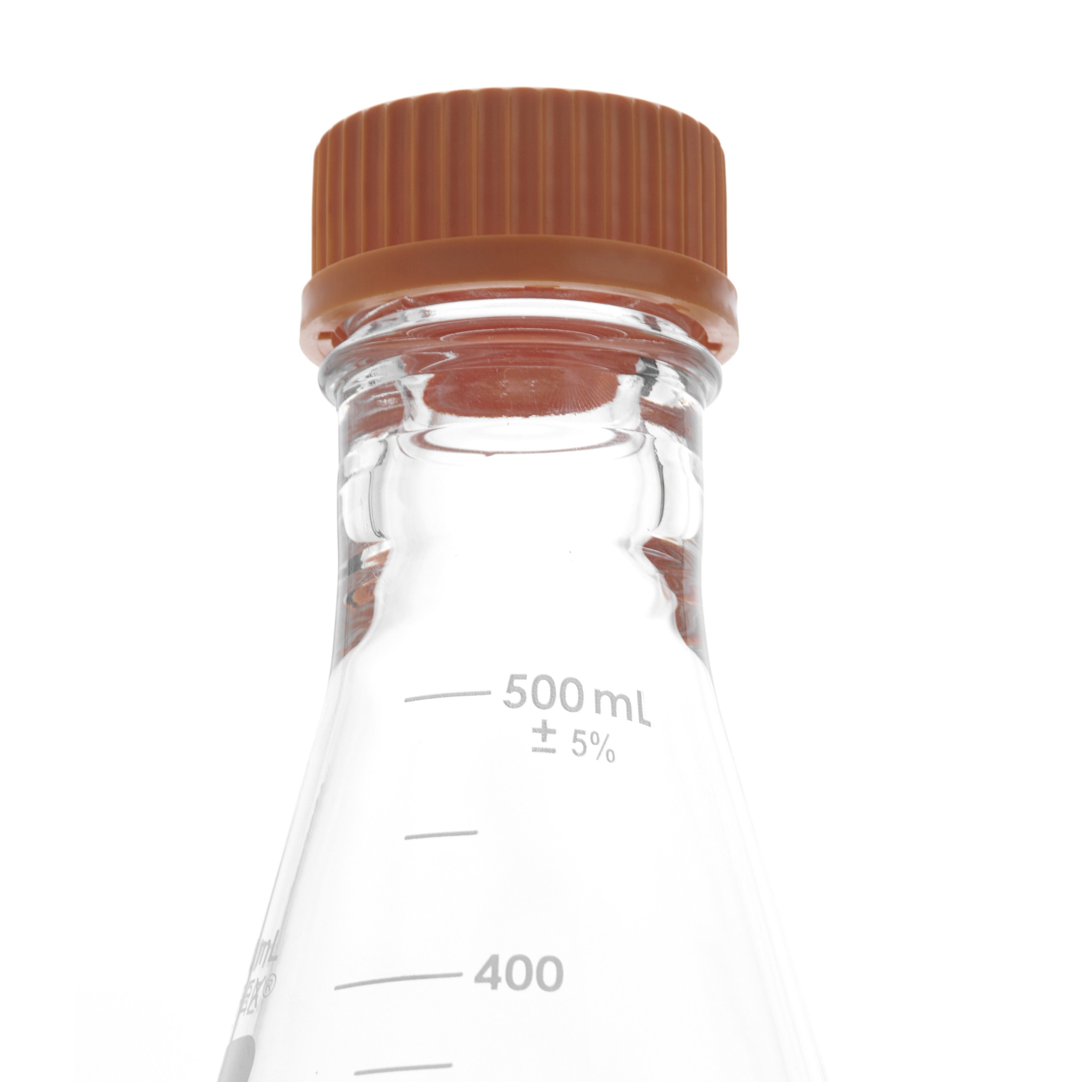 MATRAZ ERLENMEYER DE 500ml CON TAPÓN ROSCADO. PYREX