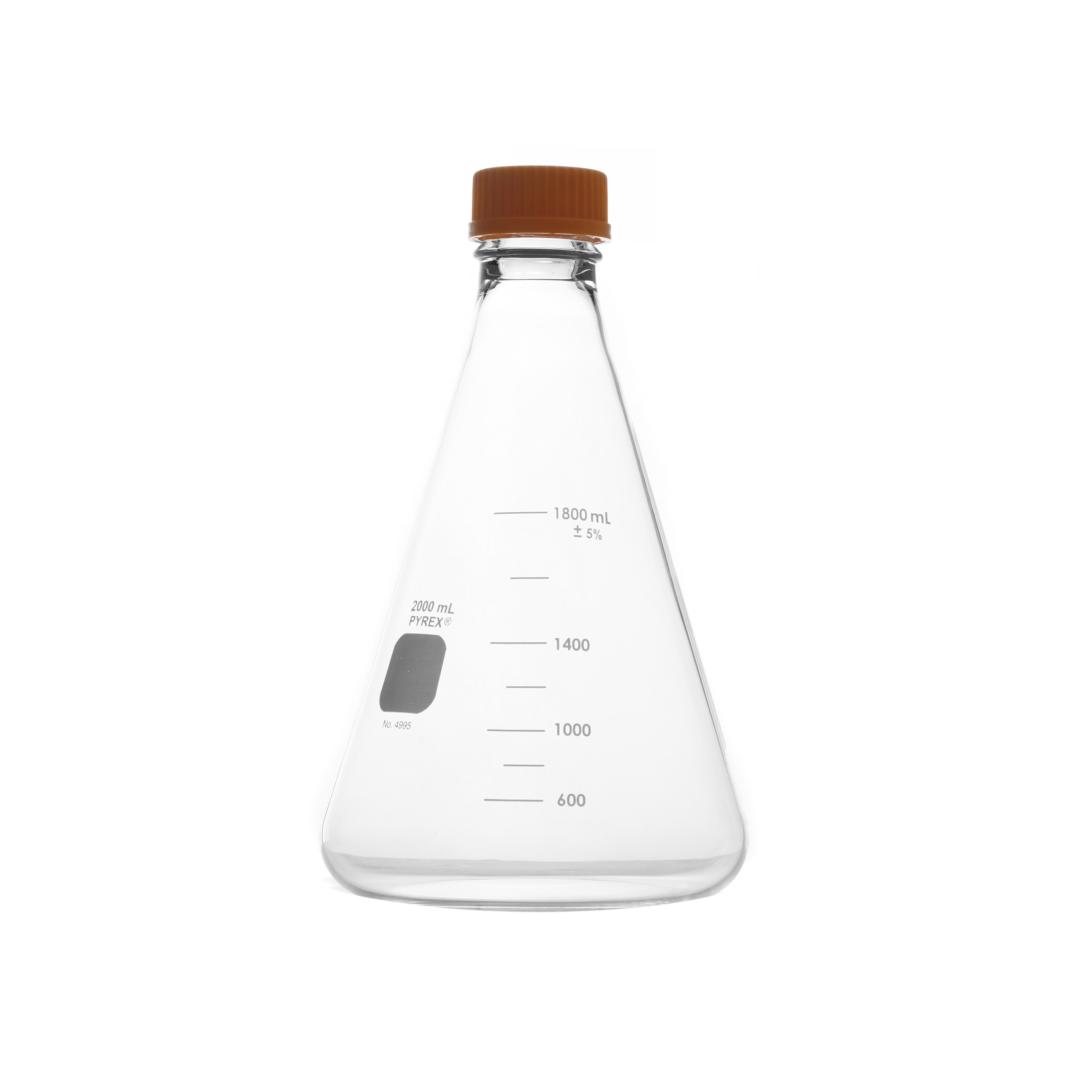 MATRAZ ERLENMEYER DE 2000ml CON TAPÓN ROSCADO. PYREX