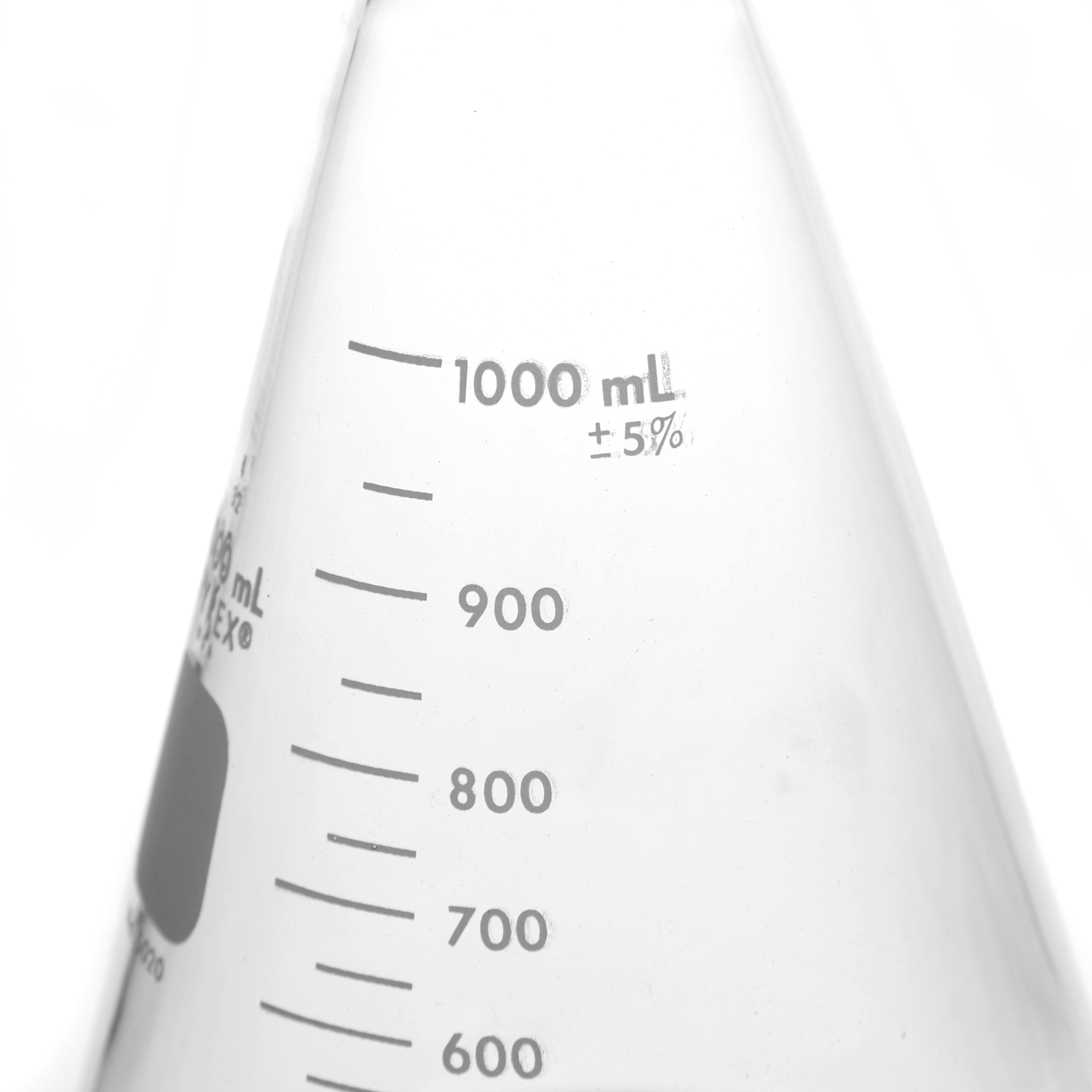 MATRAZ ERLENMEYER DE 1L CON TAPÓN DE VIDRIO. PYREX