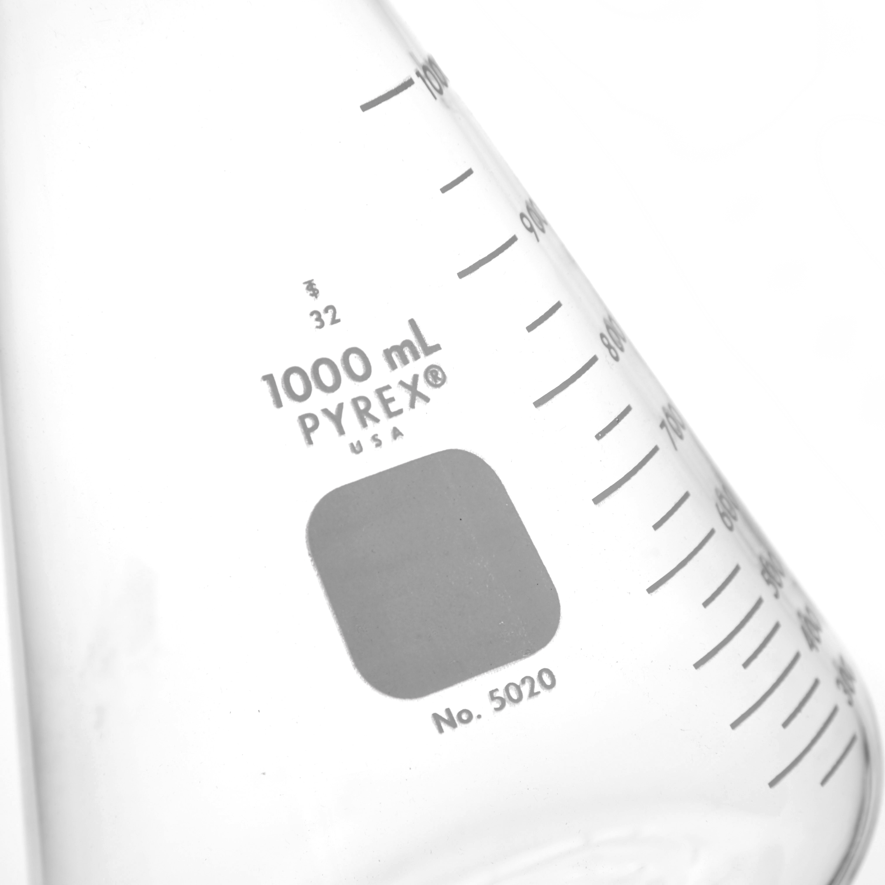 MATRAZ ERLENMEYER DE 1L CON TAPÓN DE VIDRIO. PYREX