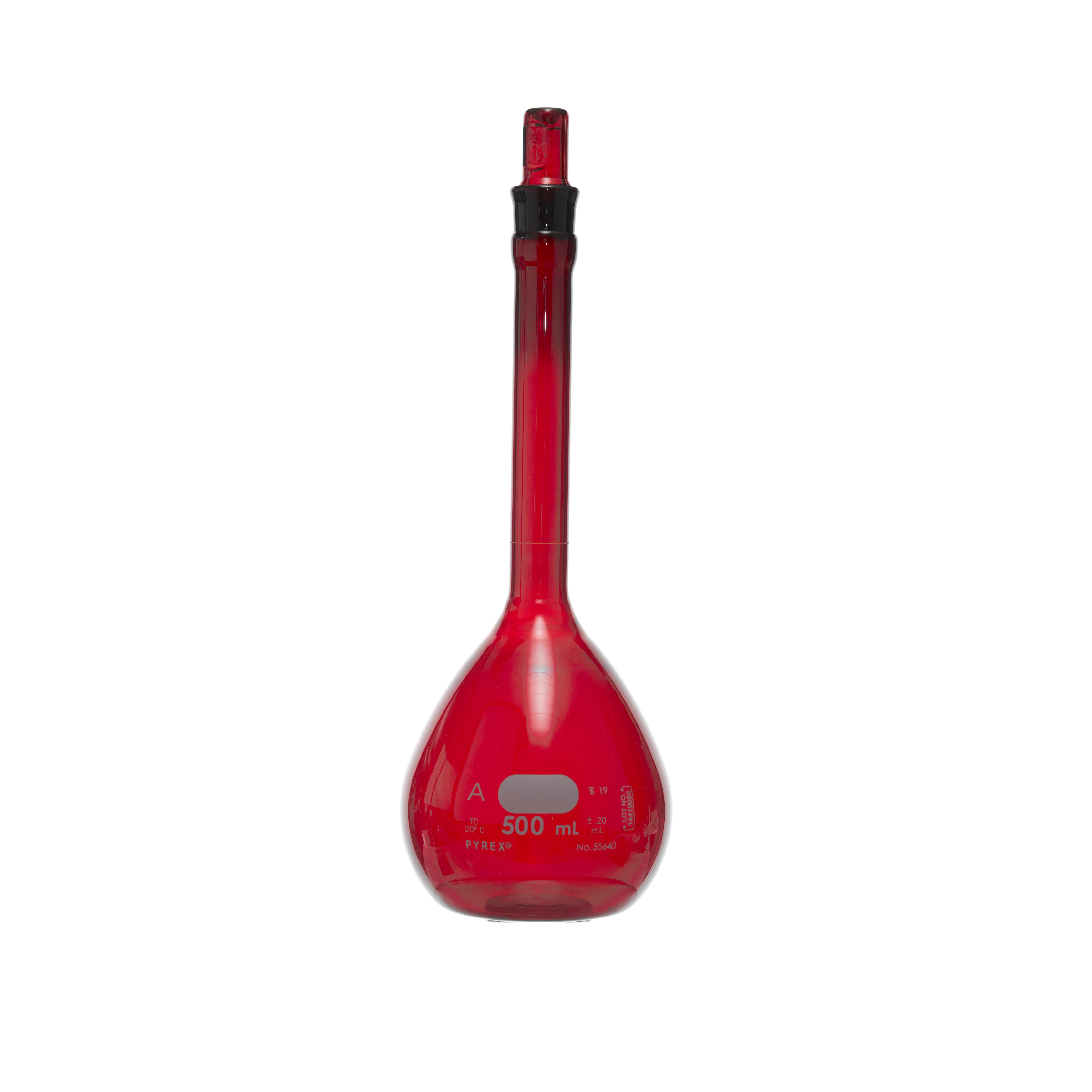 MATRAZ VOLUMÉTRICO DE 500ml CLASE A ASTM ACTÍNICO. PYREX