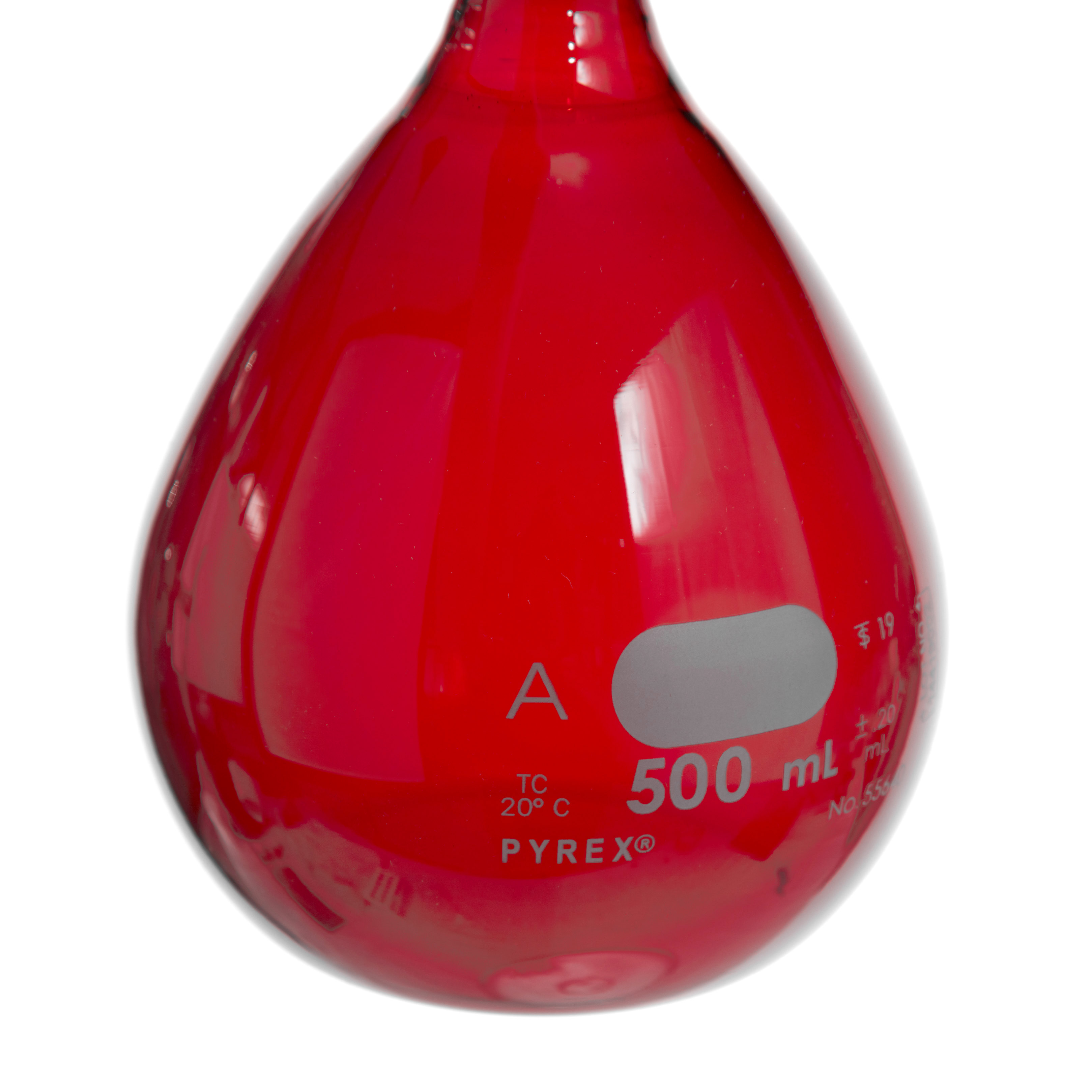 MATRAZ VOLUMÉTRICO DE 500ml CLASE A ASTM ACTÍNICO. PYREX