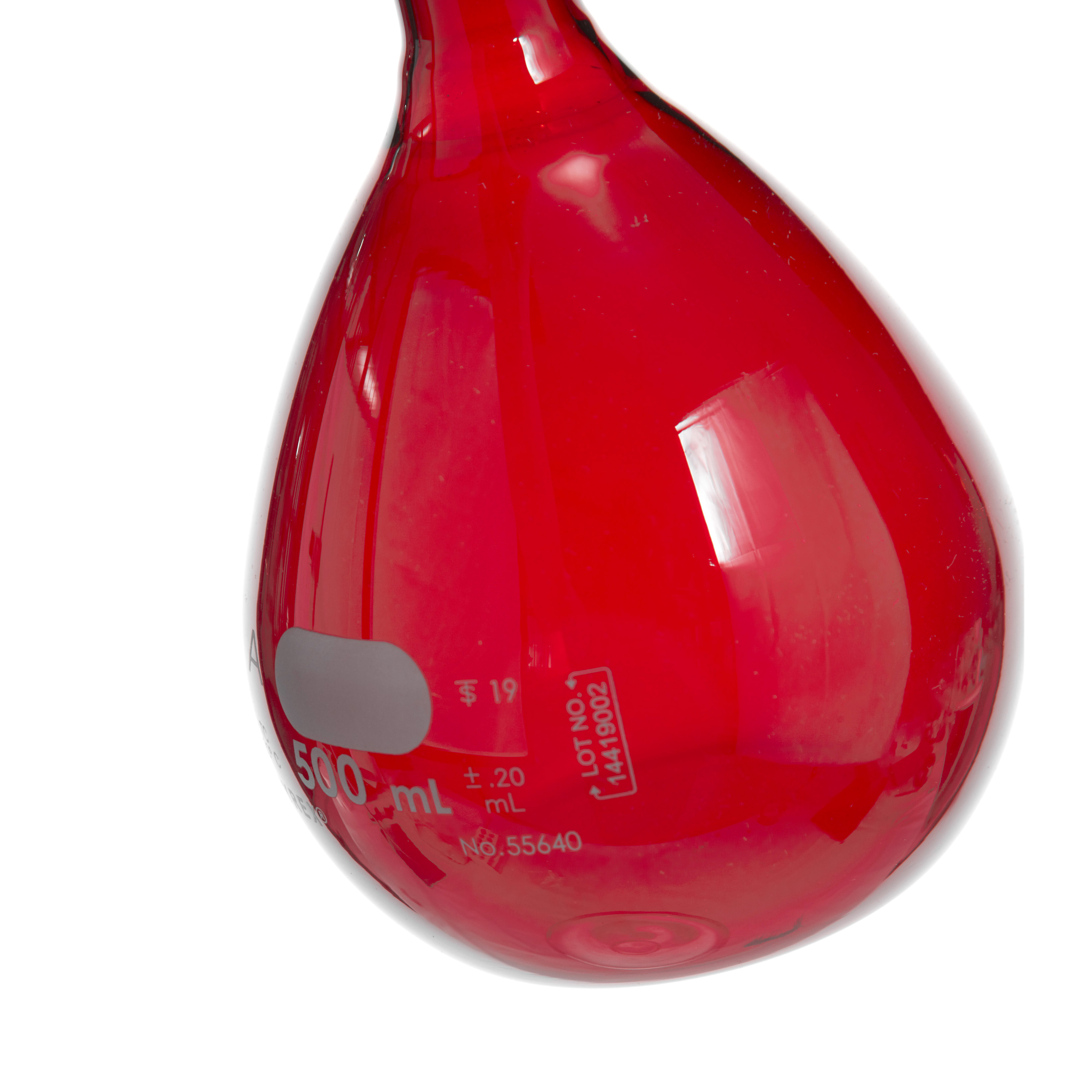 MATRAZ VOLUMÉTRICO DE 500ml CLASE A ASTM ACTÍNICO. PYREX