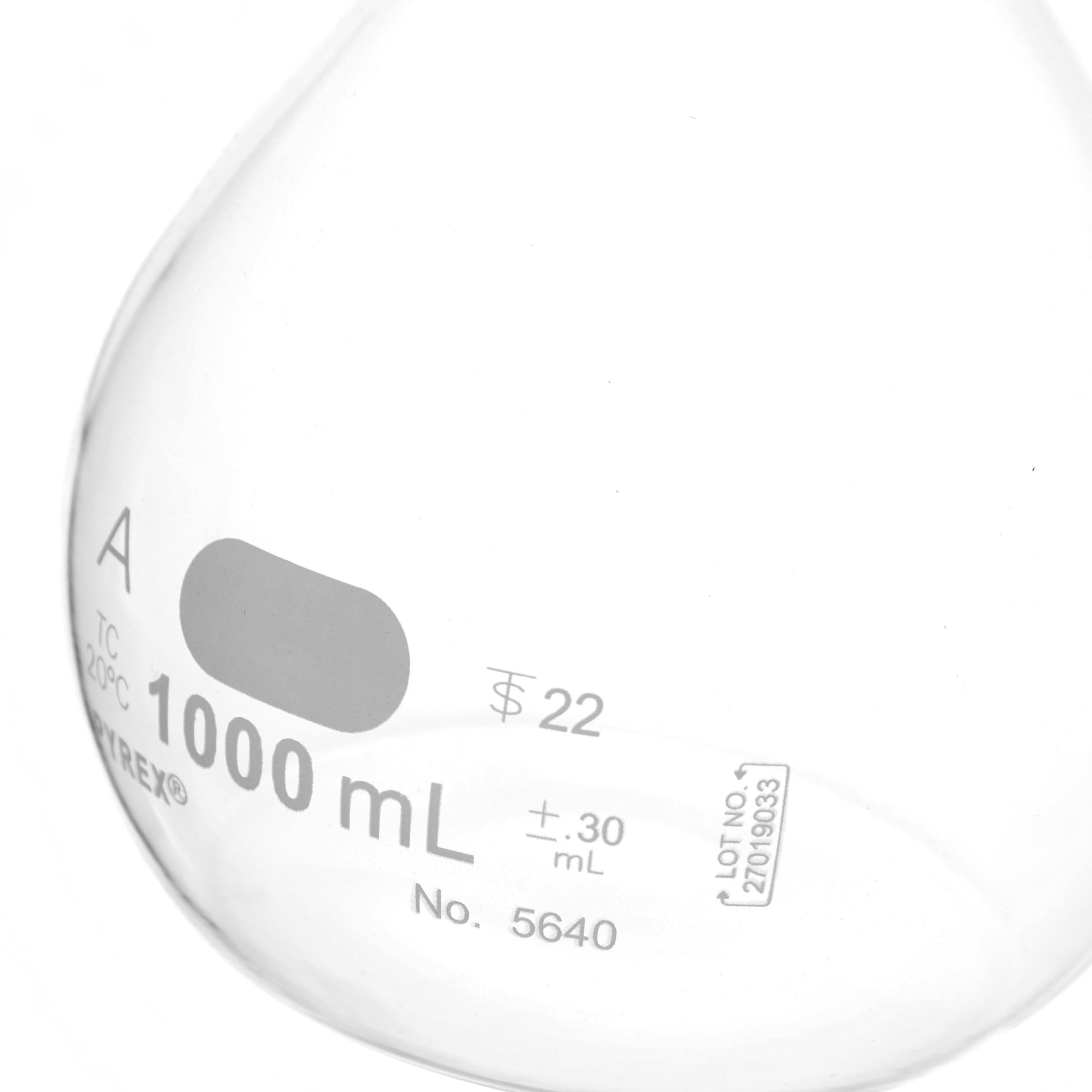 MATRAZ VOLUMÉTRICO DE 1L CLASE A ASTM. PYREX