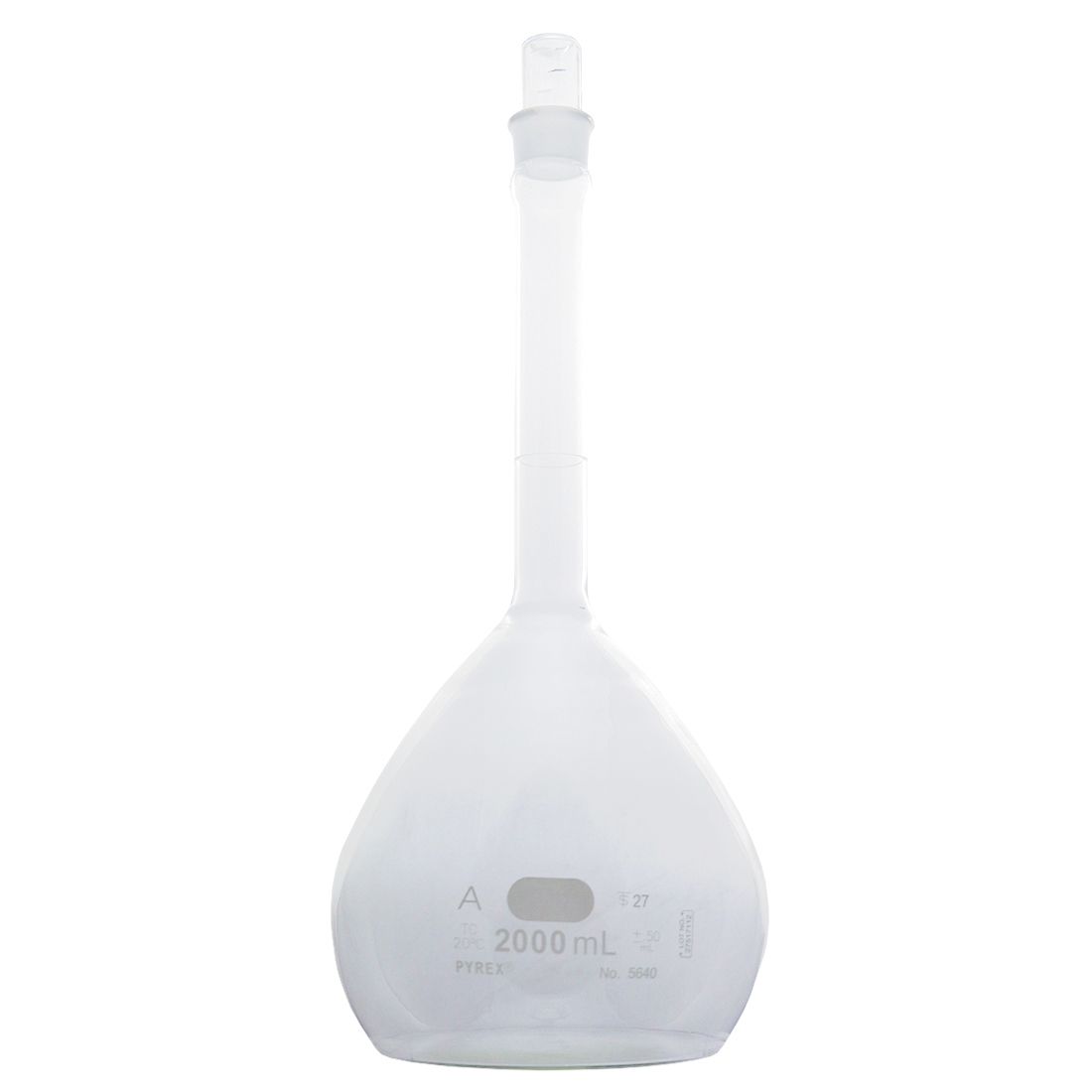 MATRAZ VOLUMÉTRICO DE 2L CLASE A ASTM. PYREX