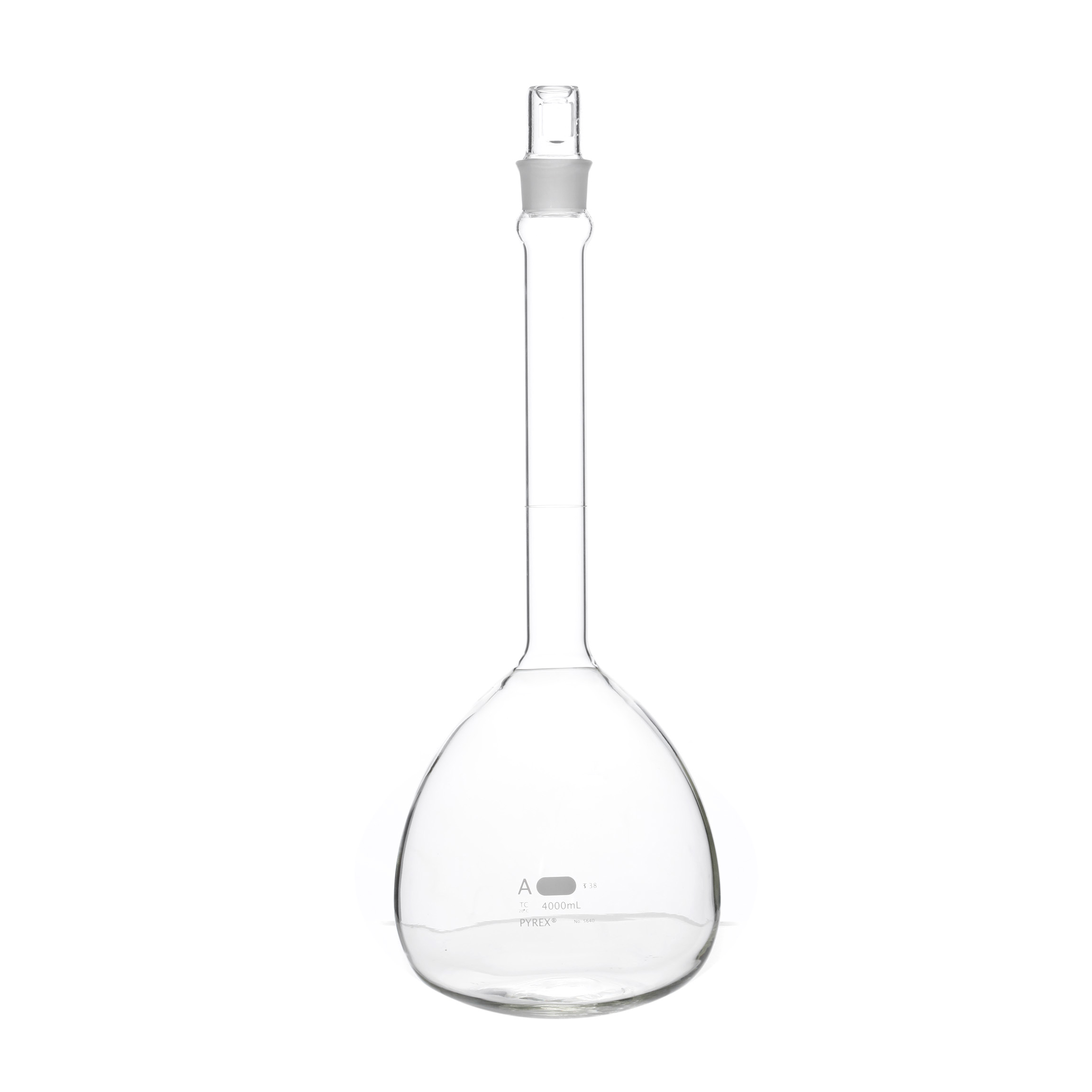 MATRAZ VOLUMÉTRICO DE 4L CLASE A ASTM. PYREX
