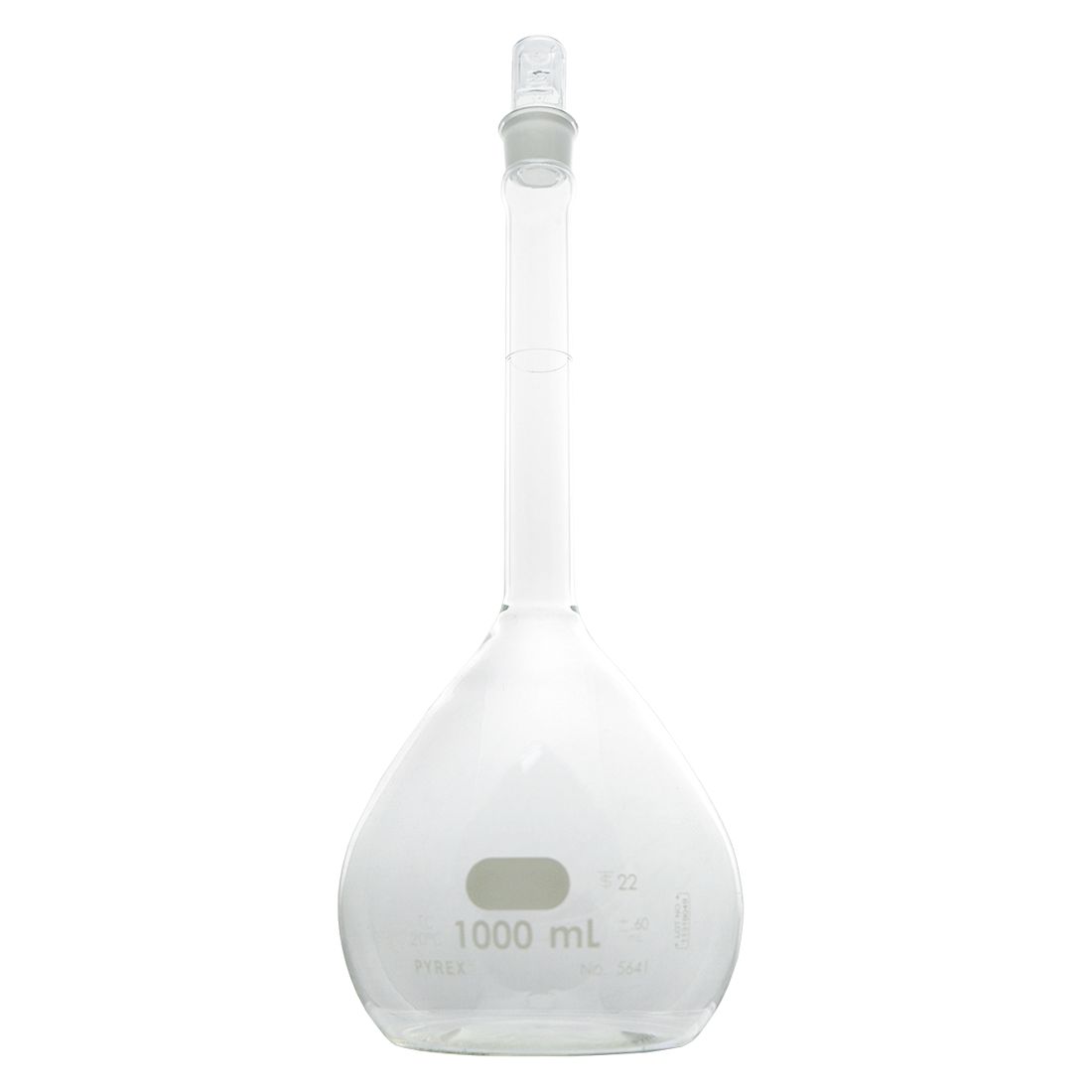 MATRAZ VOLUMÉTRICO DE 1L CLASE B ASTM. PYREX