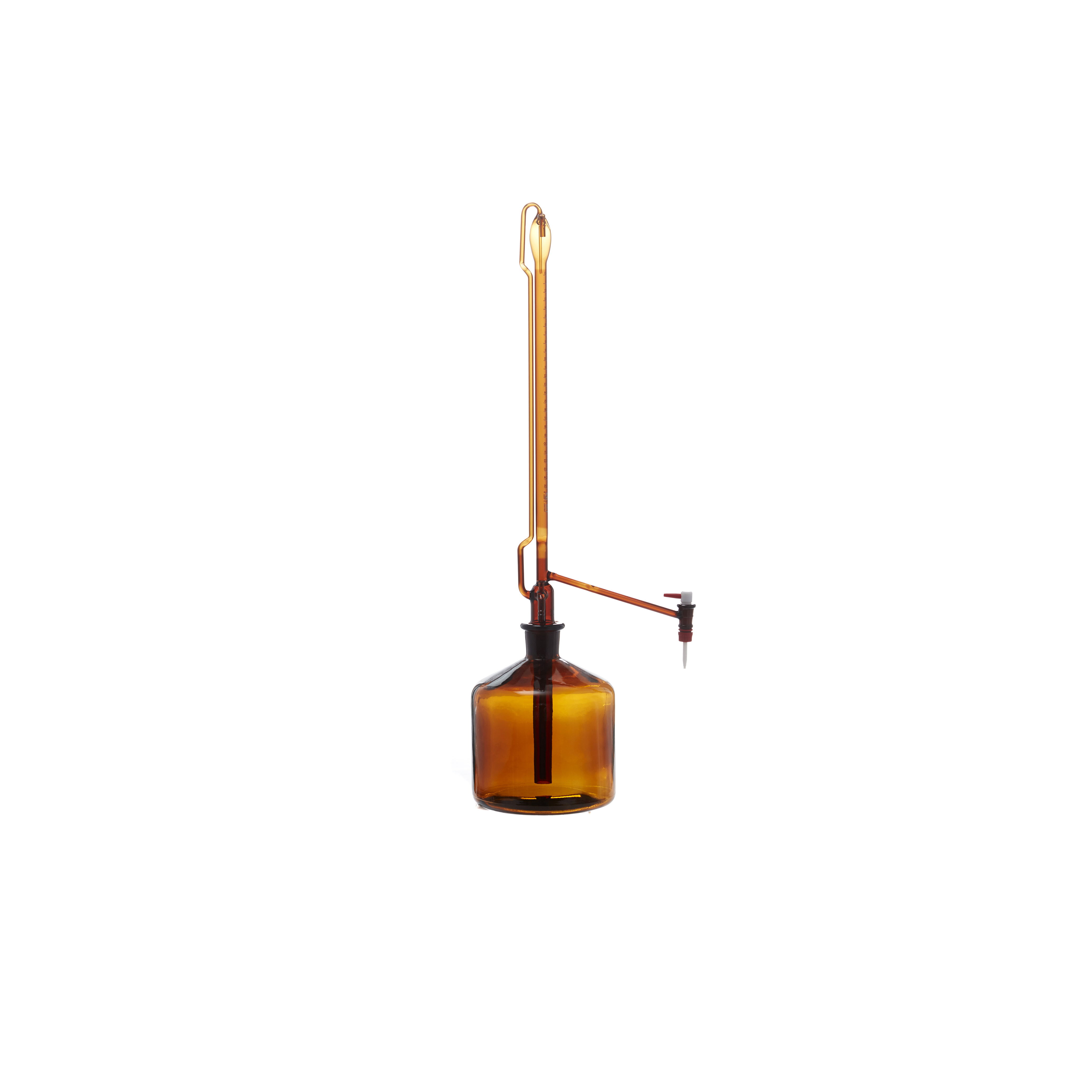 BURETA AUTOMÁTICA DE 25ml ÁMBAR. CON FRASCO. BRAND
