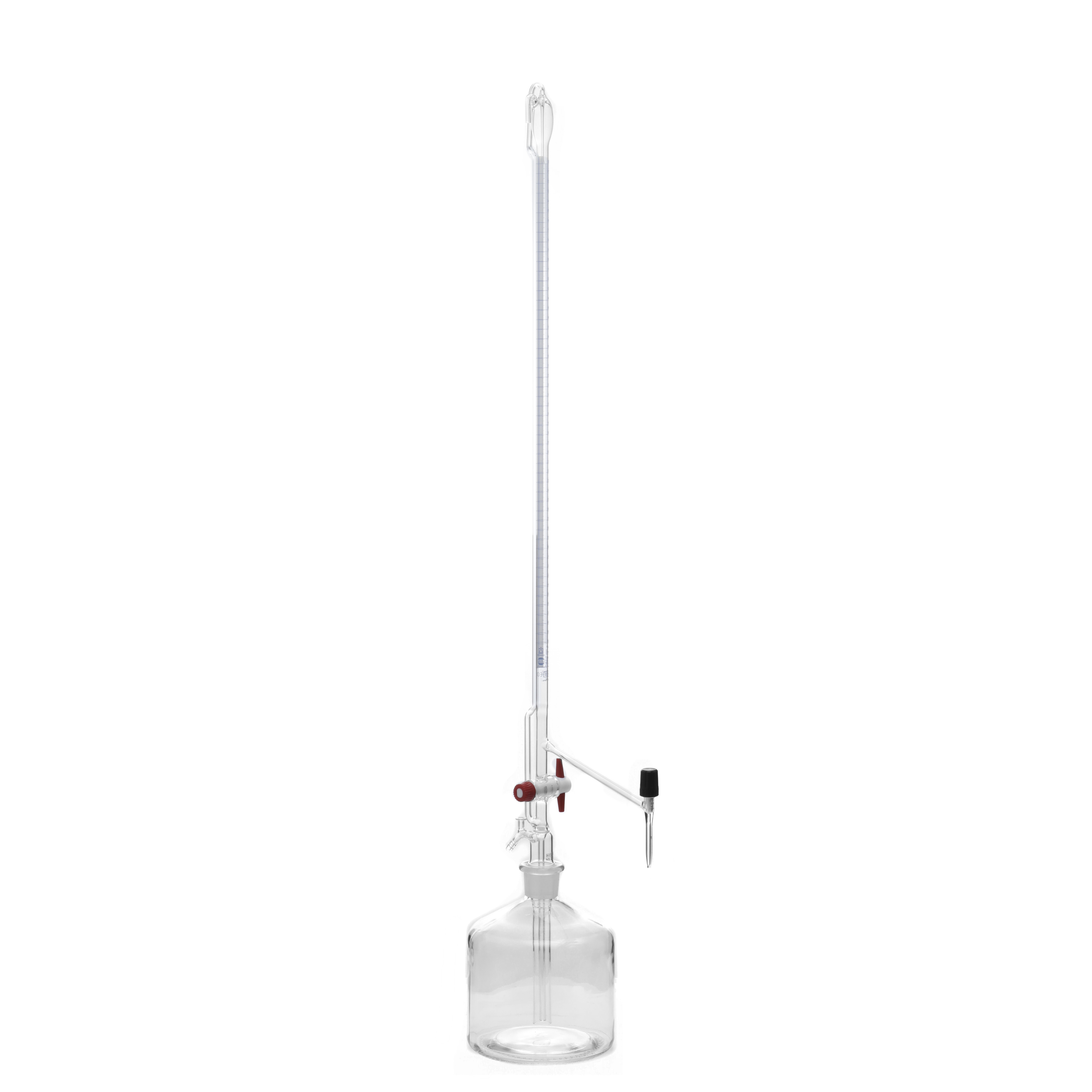 BURETA AUTOMÁTICA DE 50ml. FRANJA SCHELLBACH. CON FRASCO Y LLAVE INTERMEDIA. BRAND