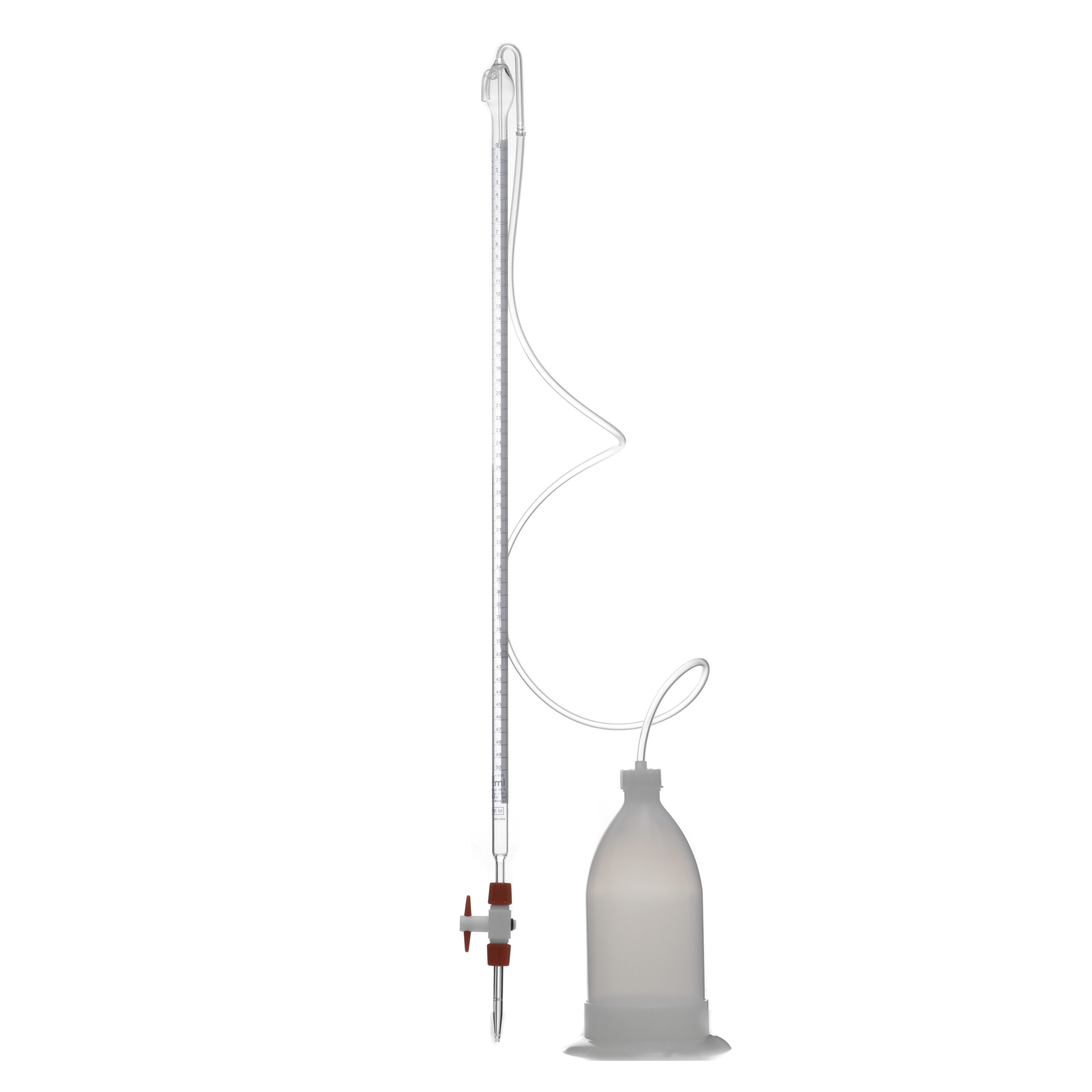 BURETA AUTOMÁTICA DE 50 ml, CON FRANJA SCHELLBACH Y LLAVE DESMONTABLE. BRAND