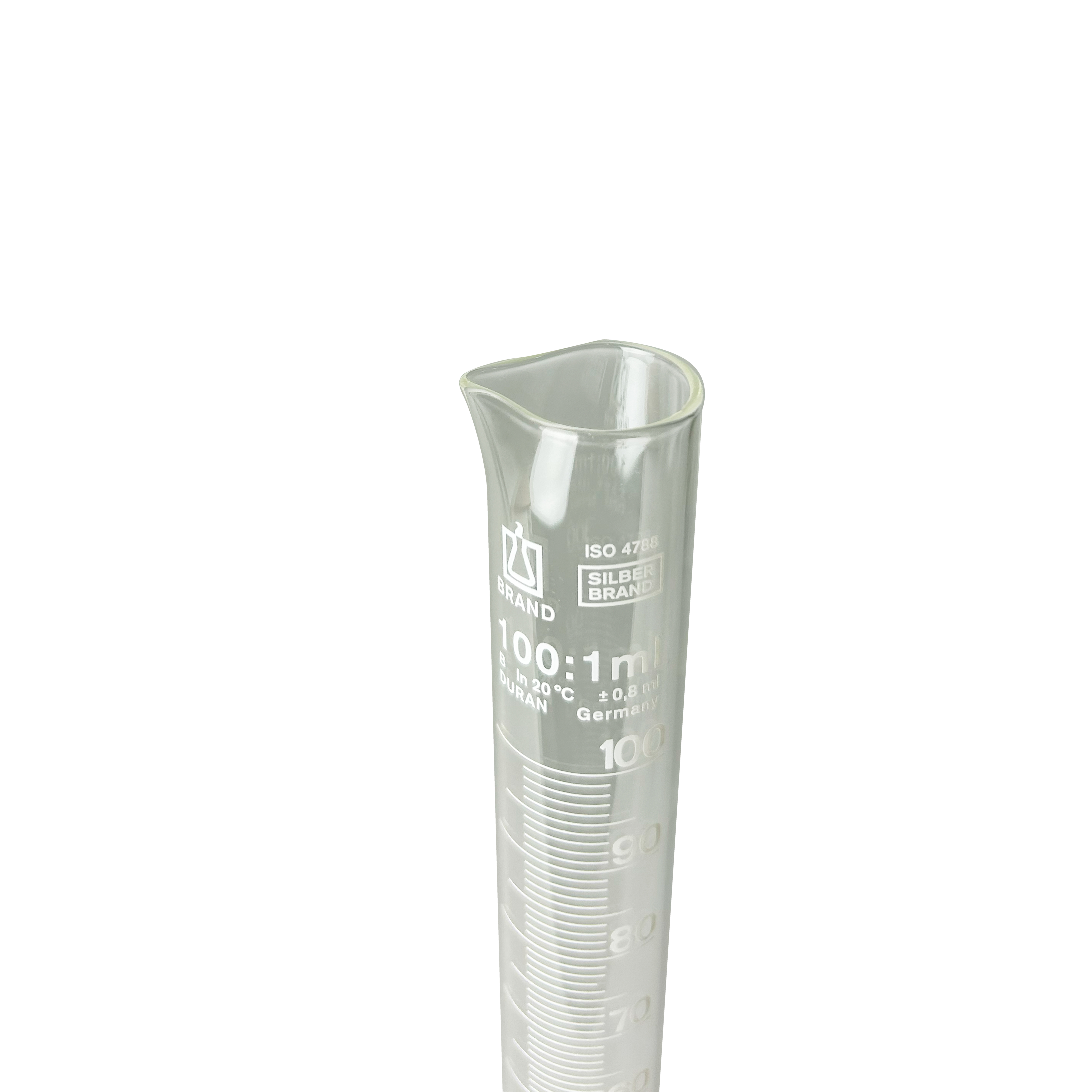 PROBETA GRADUADA SILBERBRAND DE 100 ml, CLASE B DIN. BRAND