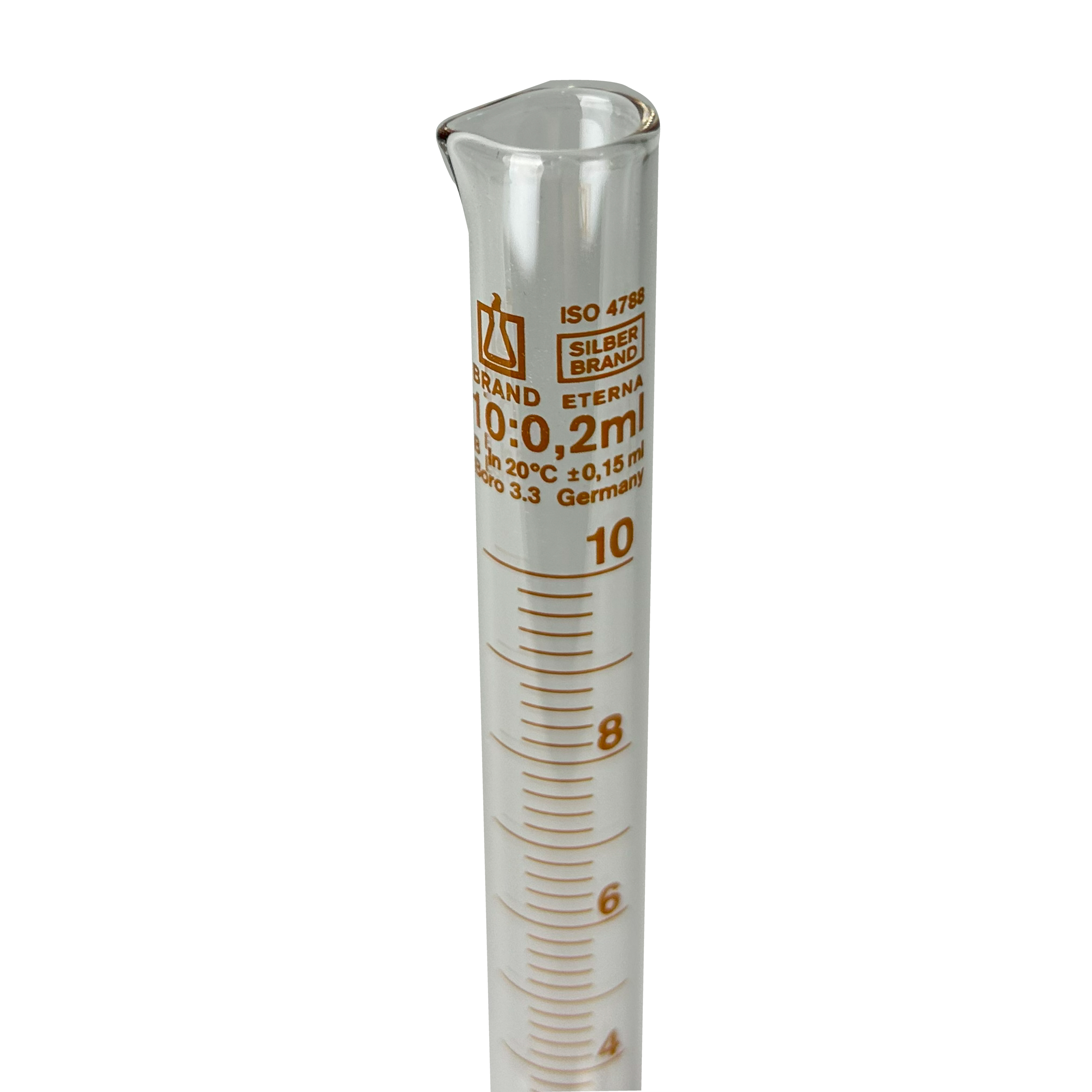 PROBETA GRADUADA SILBERBRAND ETERNA DE 10 ml, CLASE B DIN. BRAND