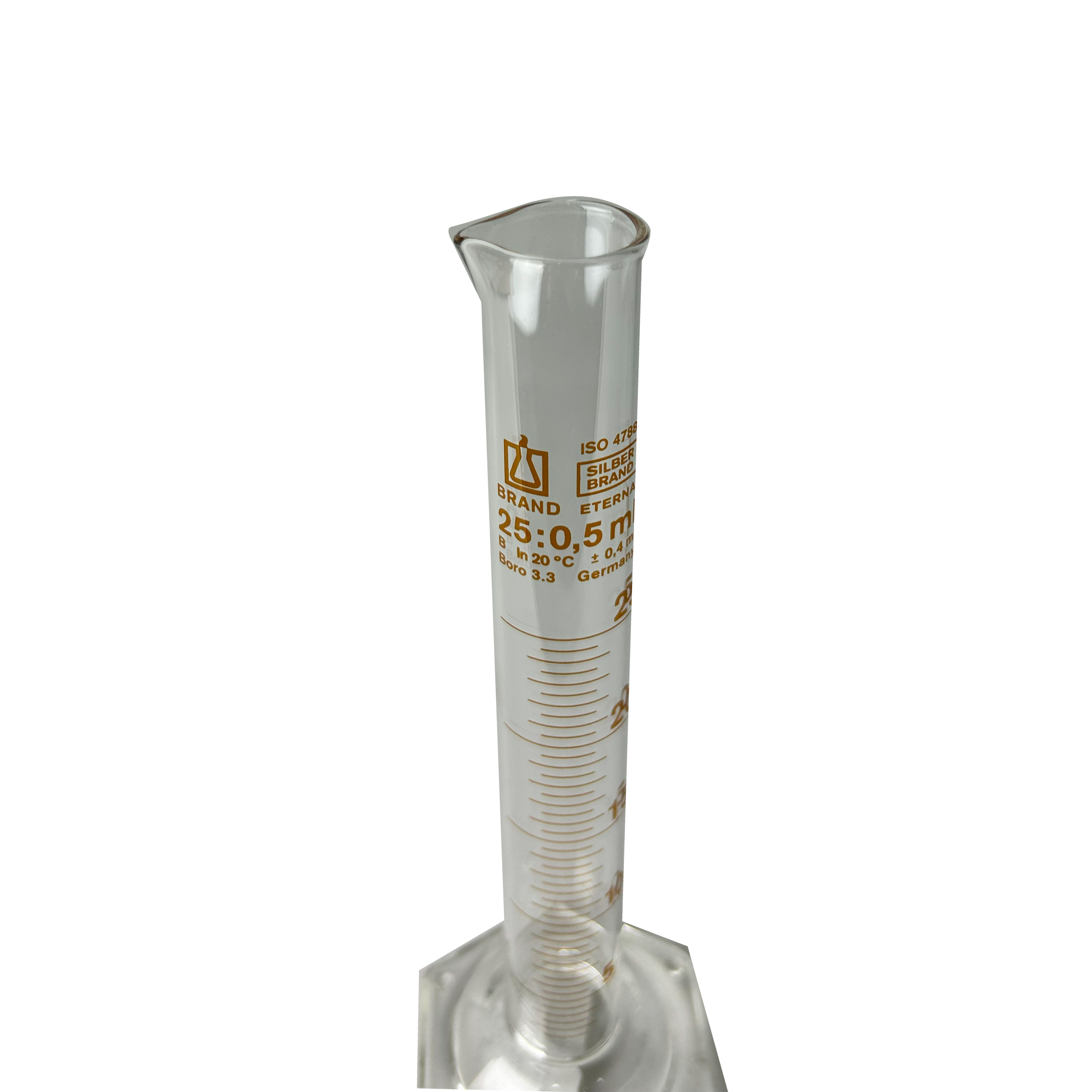PROBETA GRADUADA SILBERBRAND ETERNA DE 25 ml, CLASE B DIN. BRAND