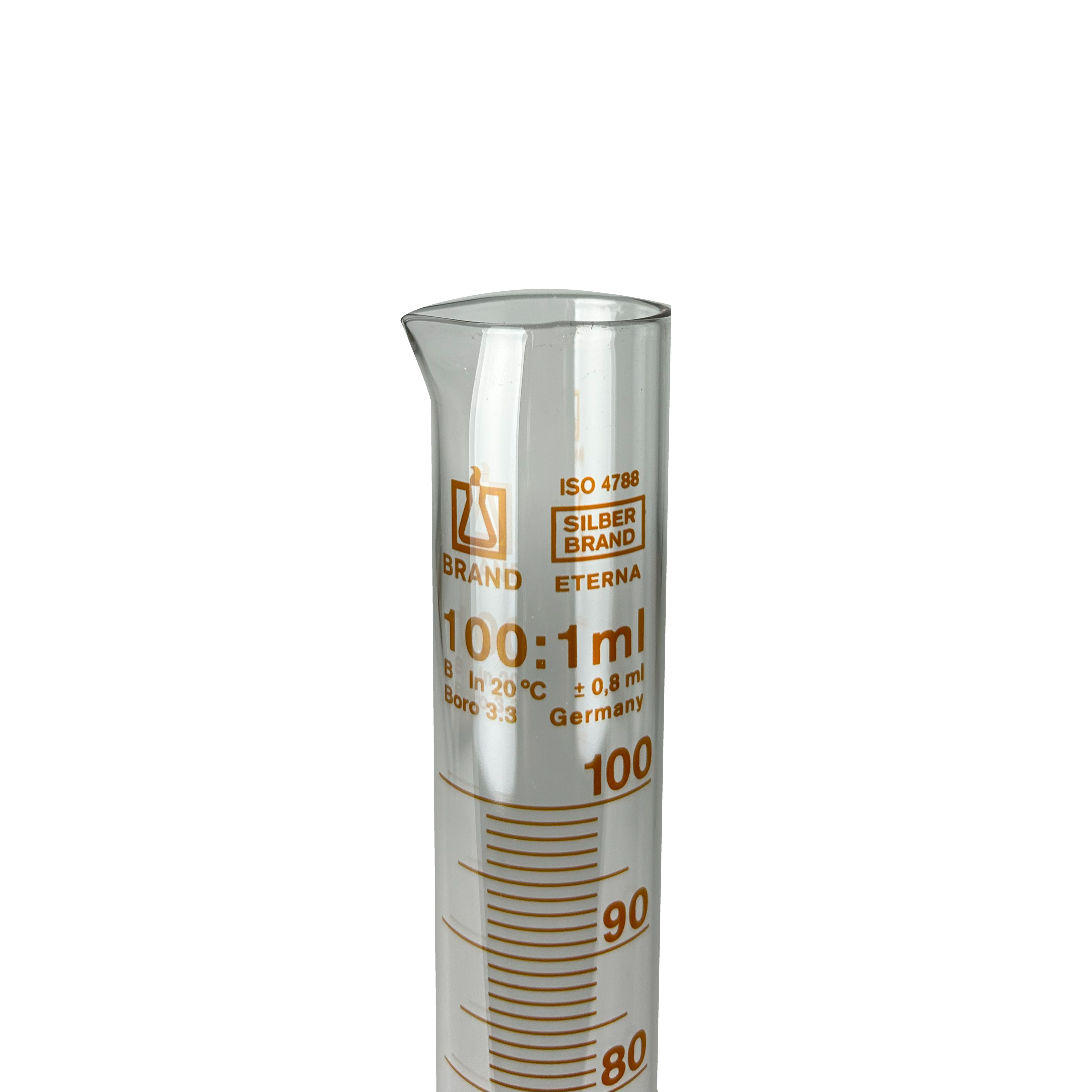 PROBETA GRADUADA SILBERBRAND ETERNA DE 100 ml, CLASE B DIN. BRAND