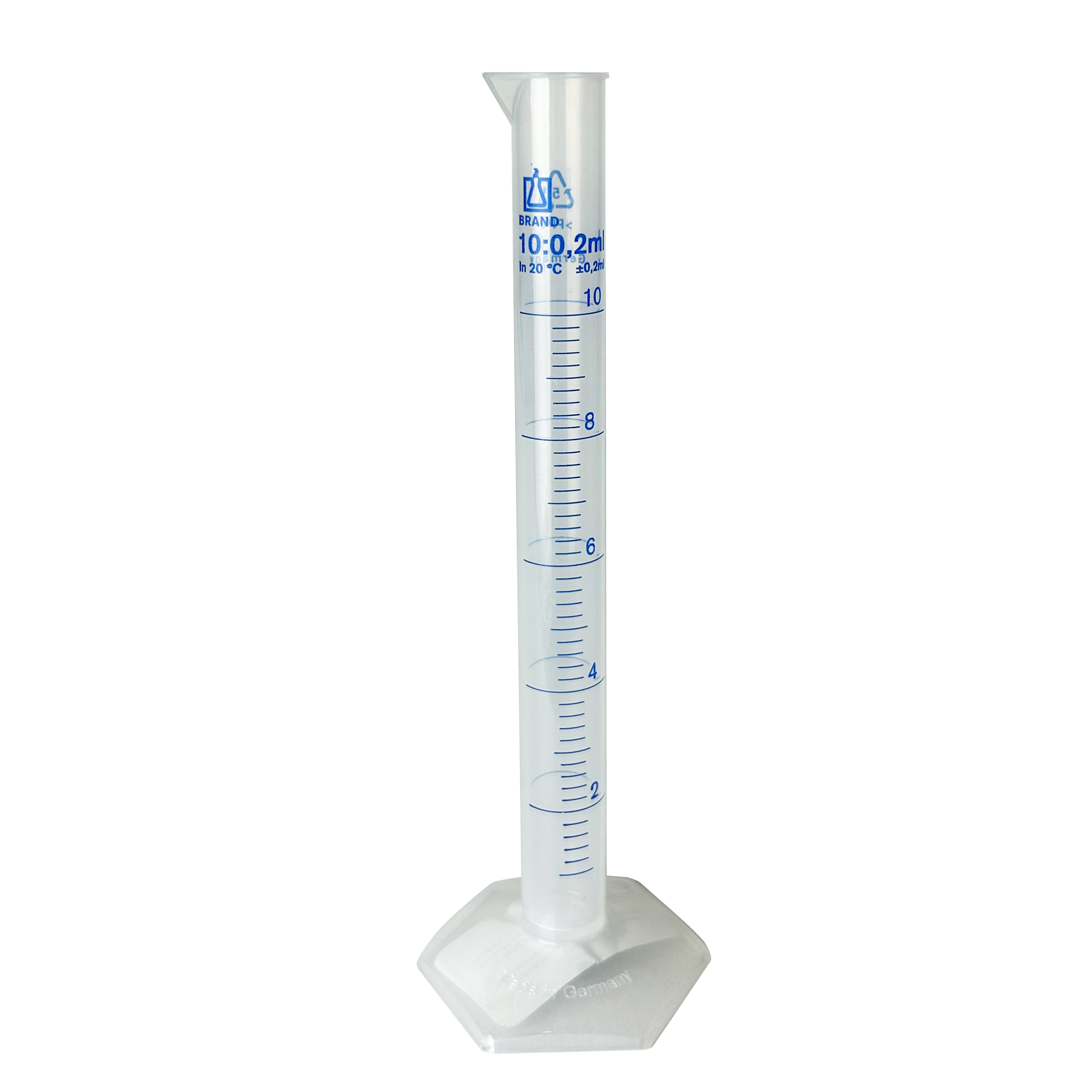 PROBETA GRADUADA DE PP DE 10 ml, CLASE B DIN. BRAND