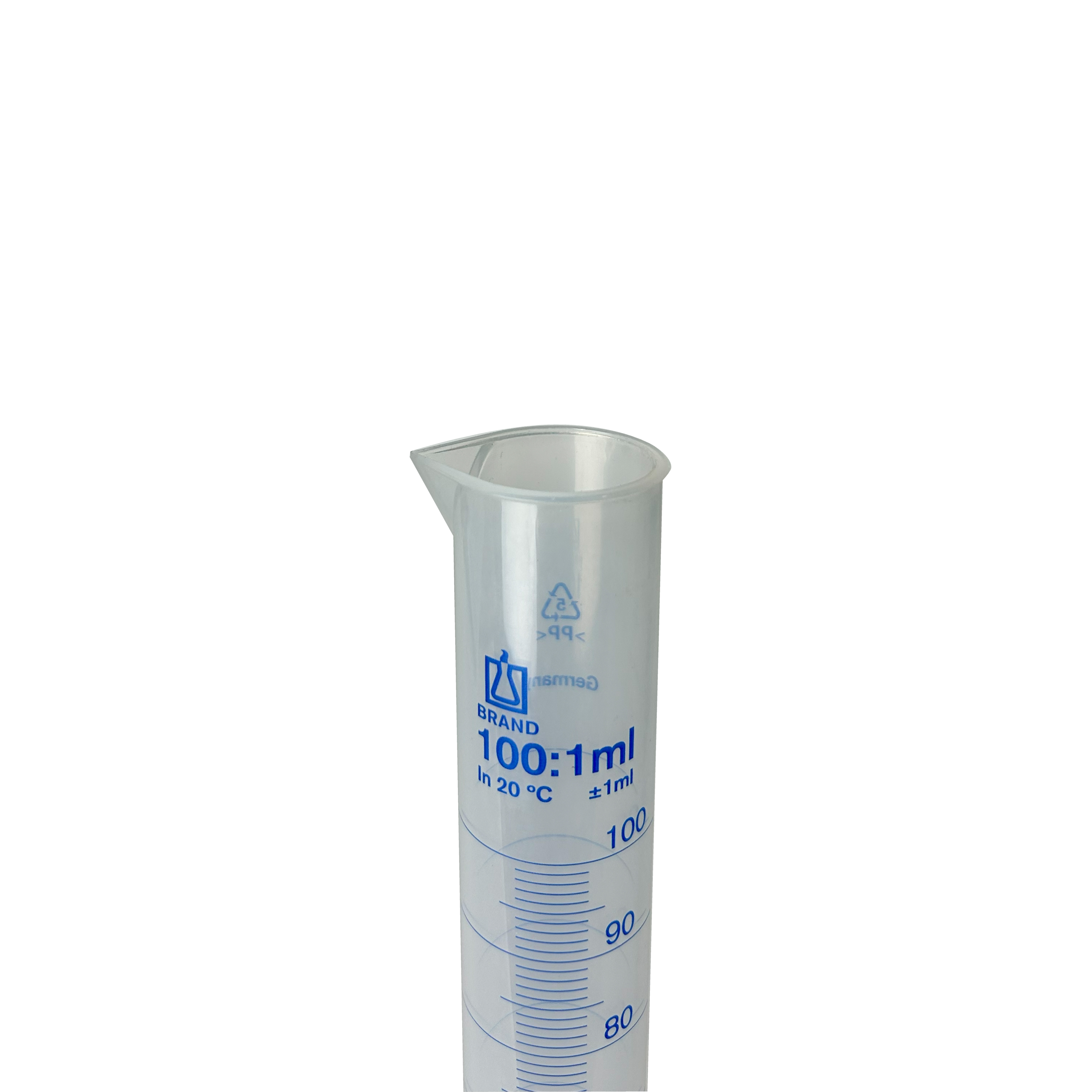 PROBETA GRADUADA DE PP DE 100 ml, CLASE B DIN. BRAND