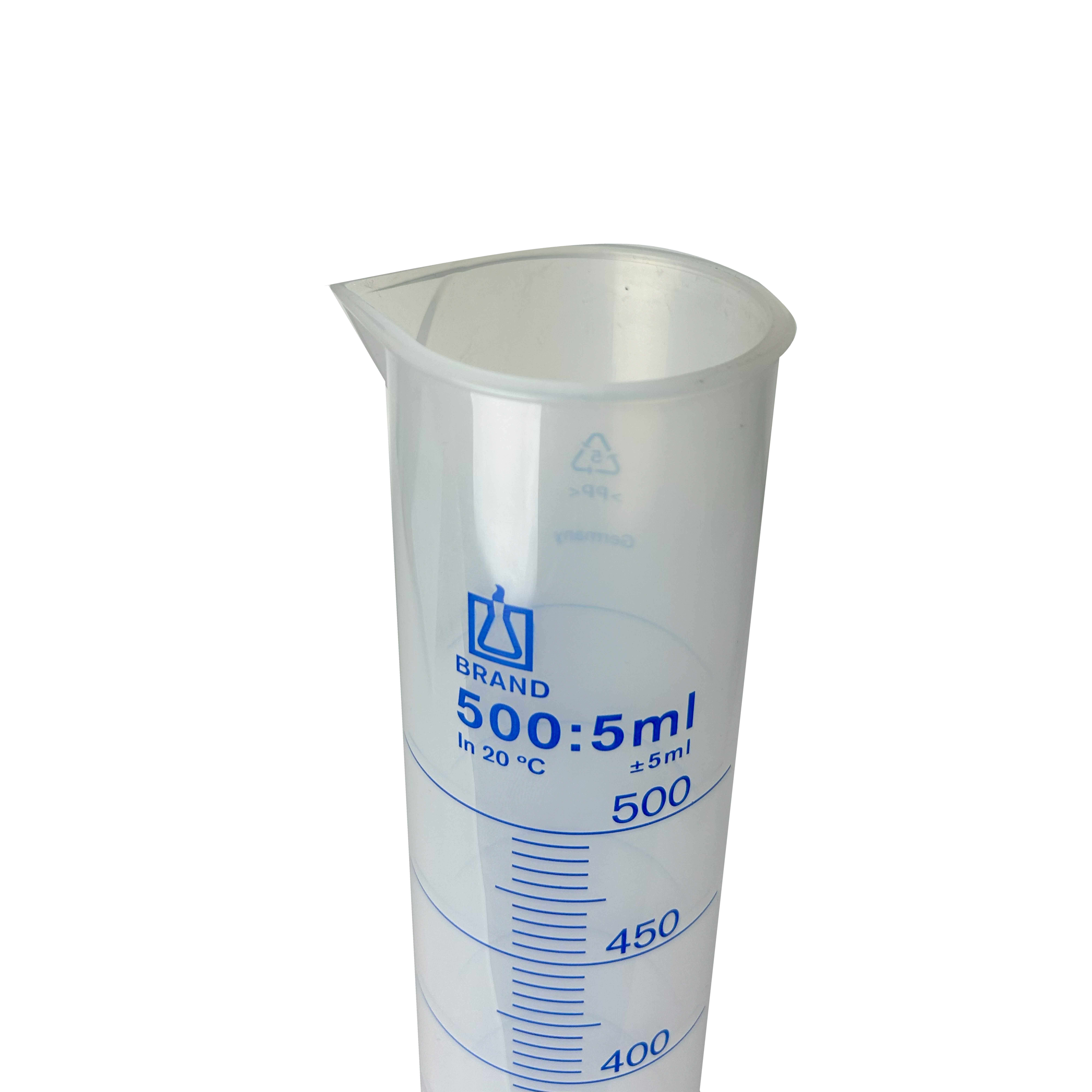 PROBETA GRADUADA DE PP DE 500 ml, CLASE B DIN. BRAND