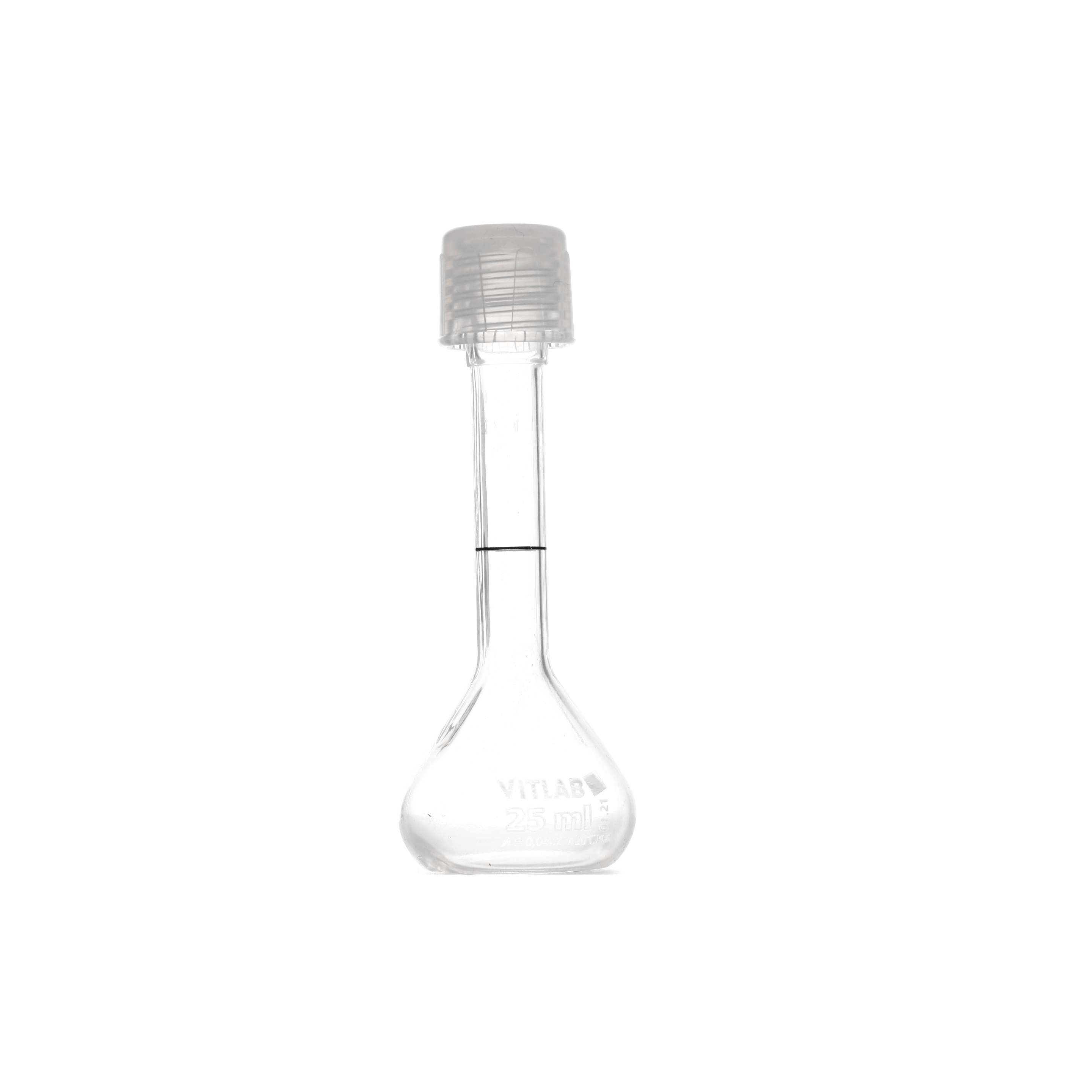 MATRAZ VOLUMÉTRICO DE PFA DE 25ml CLASE A DIN CON CERTIFICADO. BRAND