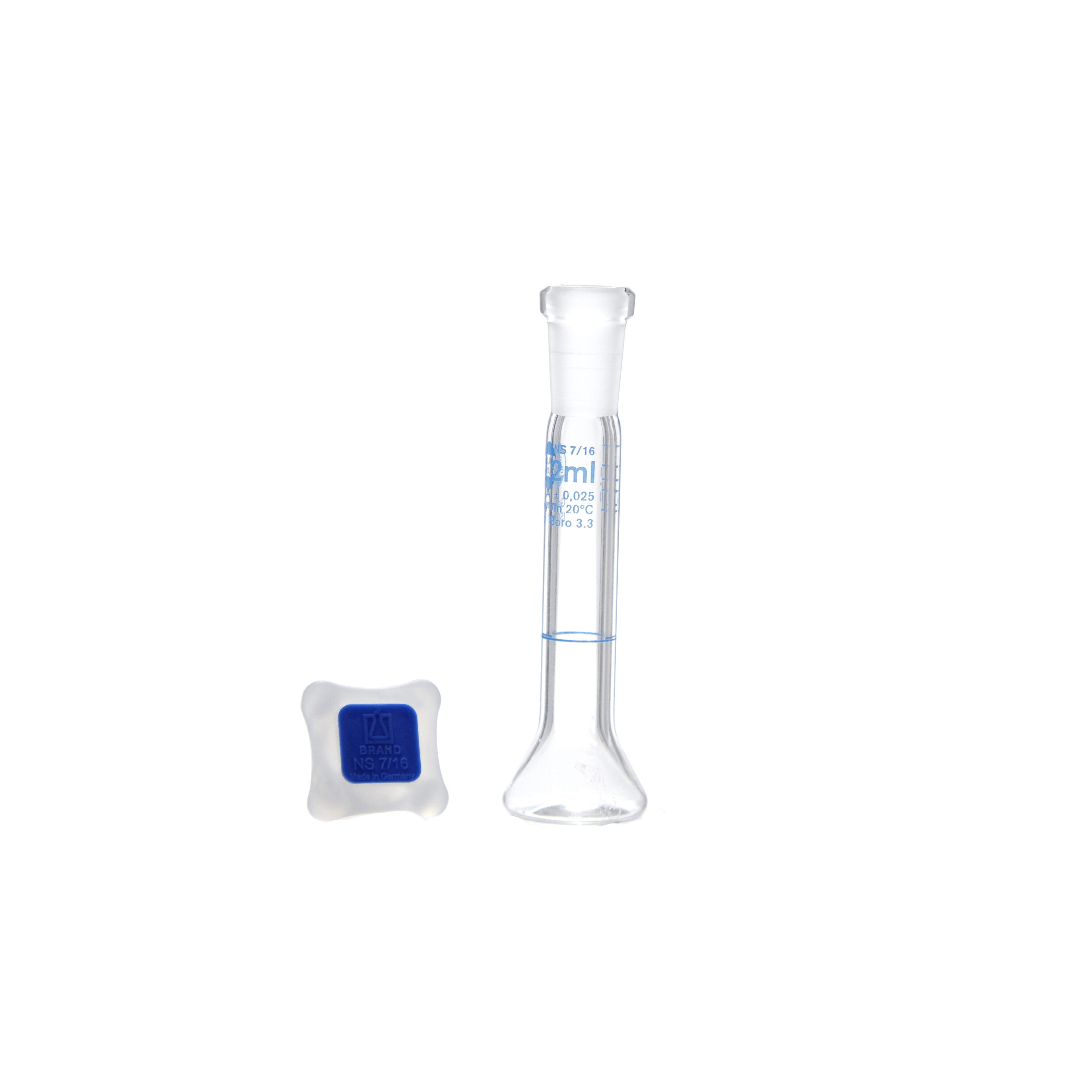 MATRAZ VOLUMÉTRICO DE 2ml CLASE A DIN. TRAPEZOIDAl. BRAND