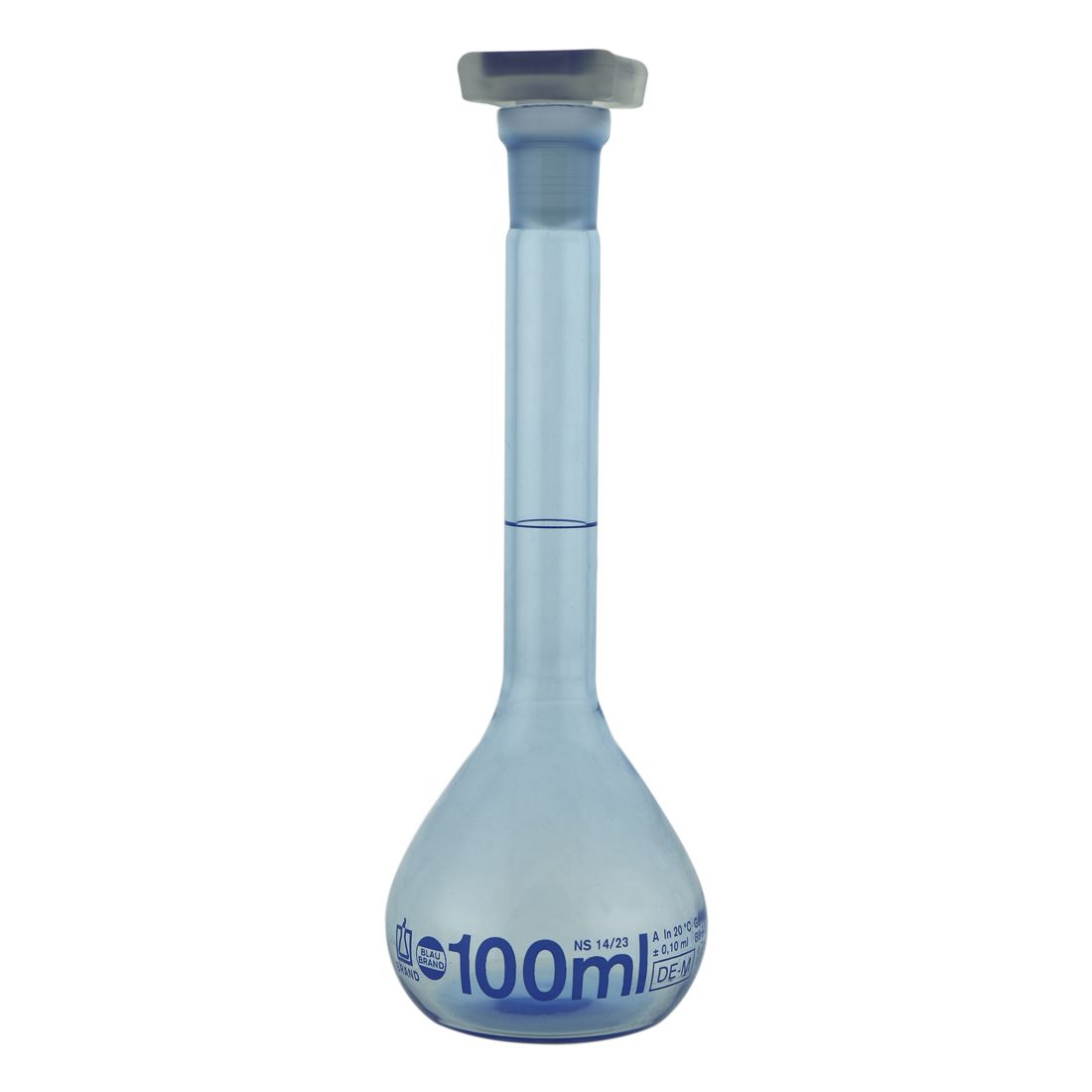 MATRAZ VOLUMÉTRICO DE 100ml RECUBIERTO CLASE A DIN. BRAND