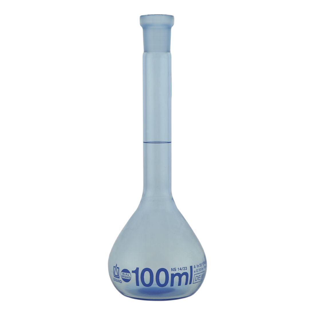 MATRAZ VOLUMÉTRICO DE 100ml RECUBIERTO CLASE A DIN. BRAND