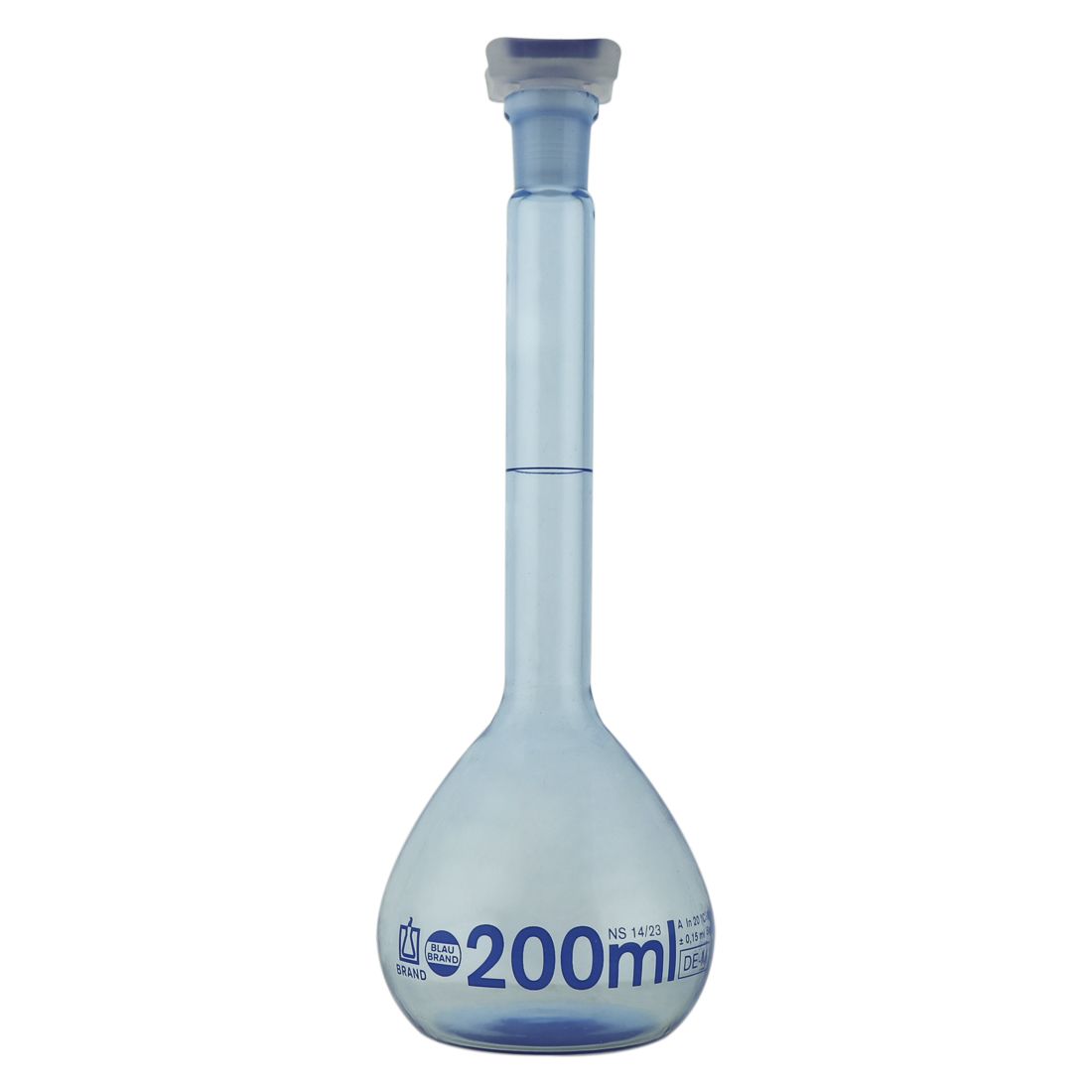 MATRAZ VOLUMÉTRICO DE 200ml RECUBIERTO CLASE A DIN. BRAND
