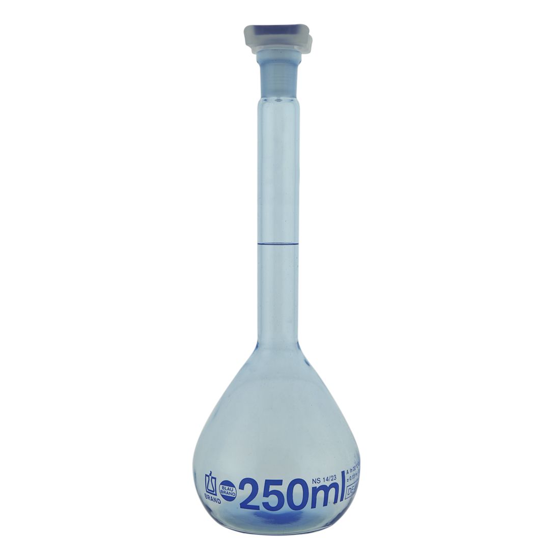 MATRAZ VOLUMÉTRICO DE 250ml RECUBIERTO CLASE A DIN. BRAND