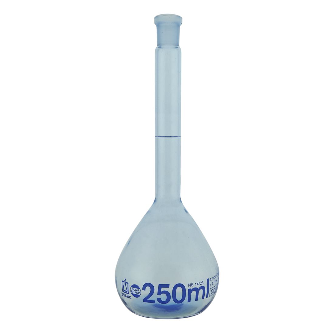 MATRAZ VOLUMÉTRICO DE 250ml RECUBIERTO CLASE A DIN. BRAND
