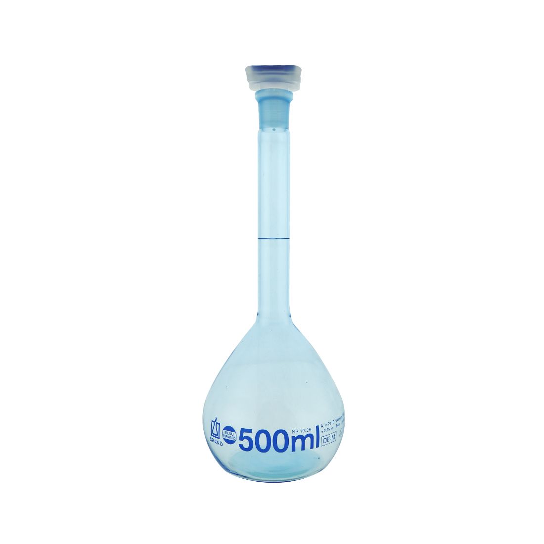 MATRAZ VOLUMÉTRICO DE 500ml RECUBIERTO CLASE A DIN. BRAND