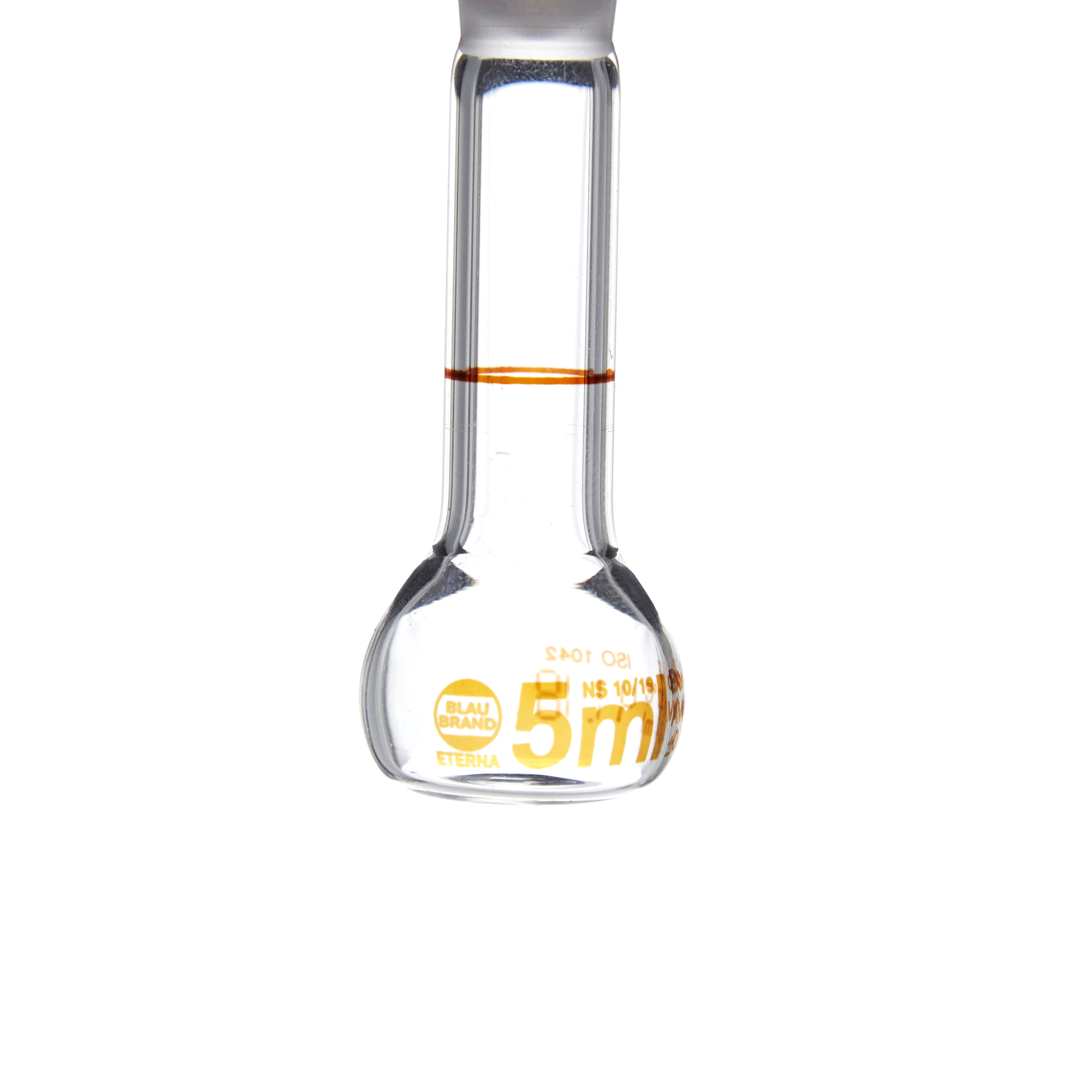 MATRAZ VOLUMÉTRICO DE 5ml CLASE A DIN. CUELLO ANCHO. BRAND