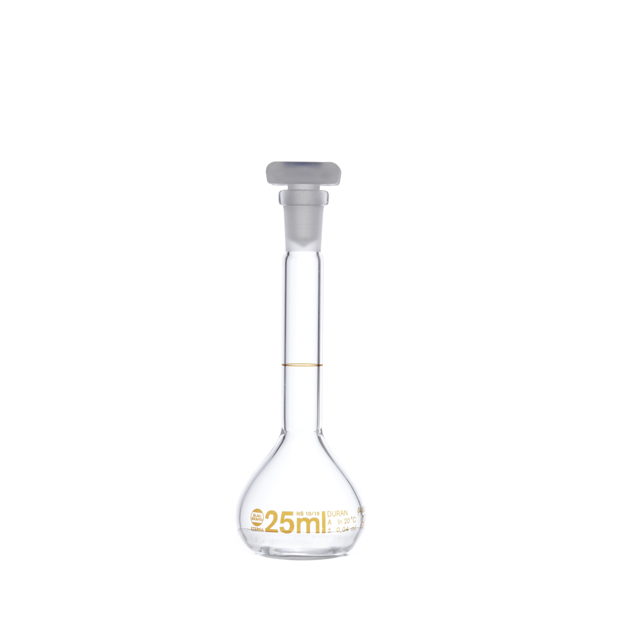 MATRAZ VOLUMÉTRICO DE 25ml CLASE A DIN. BRAND
