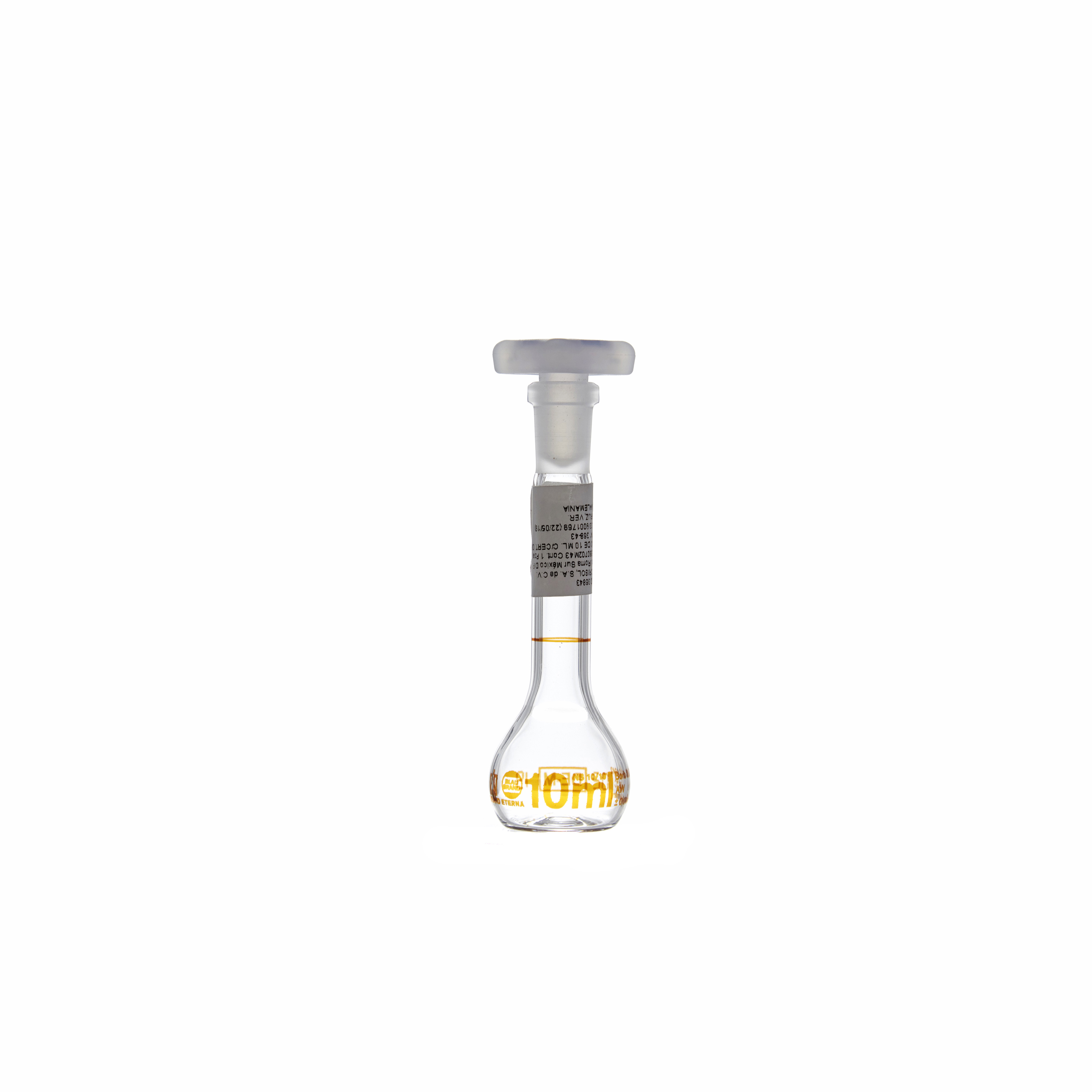 MATRAZ VOLUMÉTRICO DE 10ml CLASE A DIN. CUELLO ANCHO. BRAND