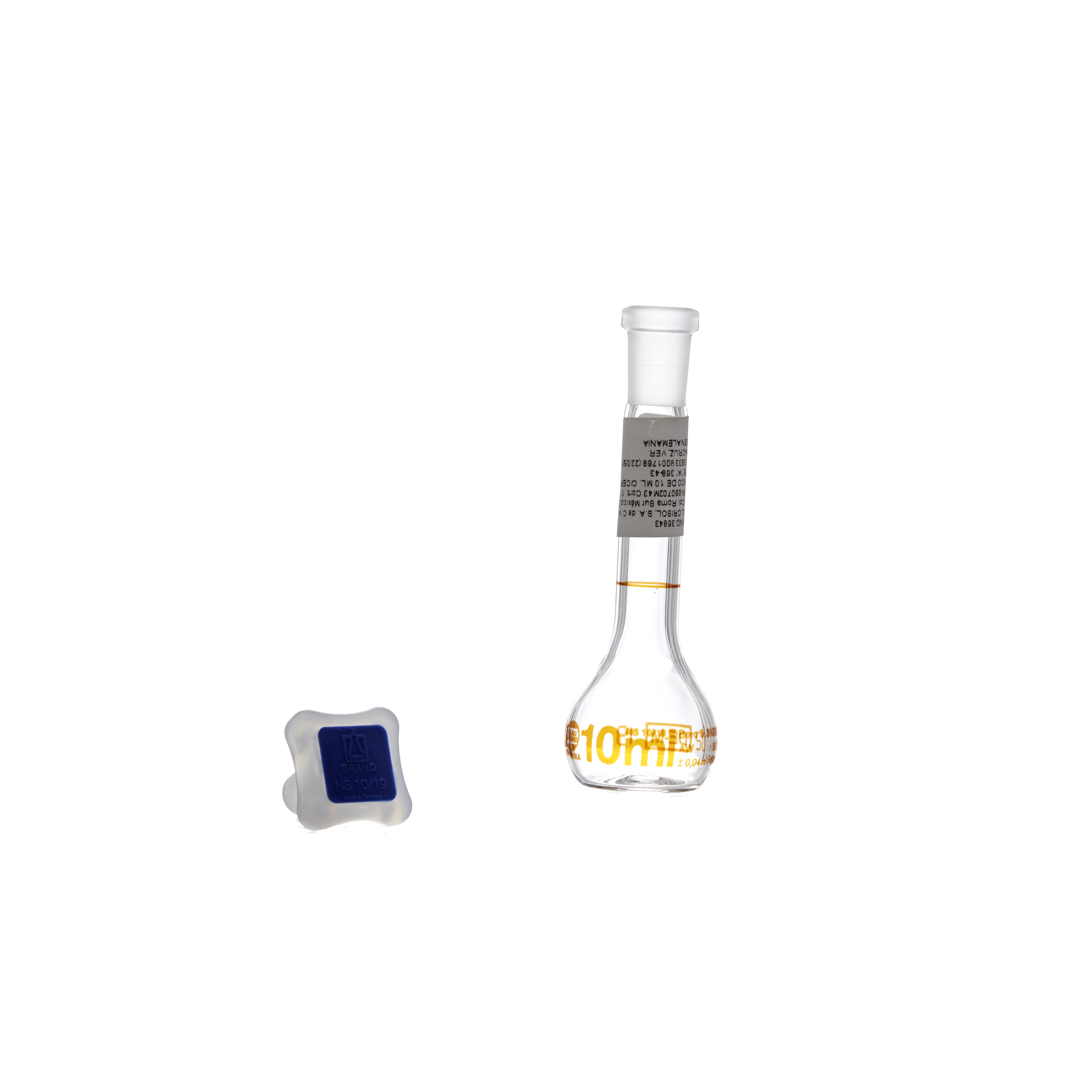 MATRAZ VOLUMÉTRICO DE 10ml CLASE A DIN. CUELLO ANCHO. BRAND