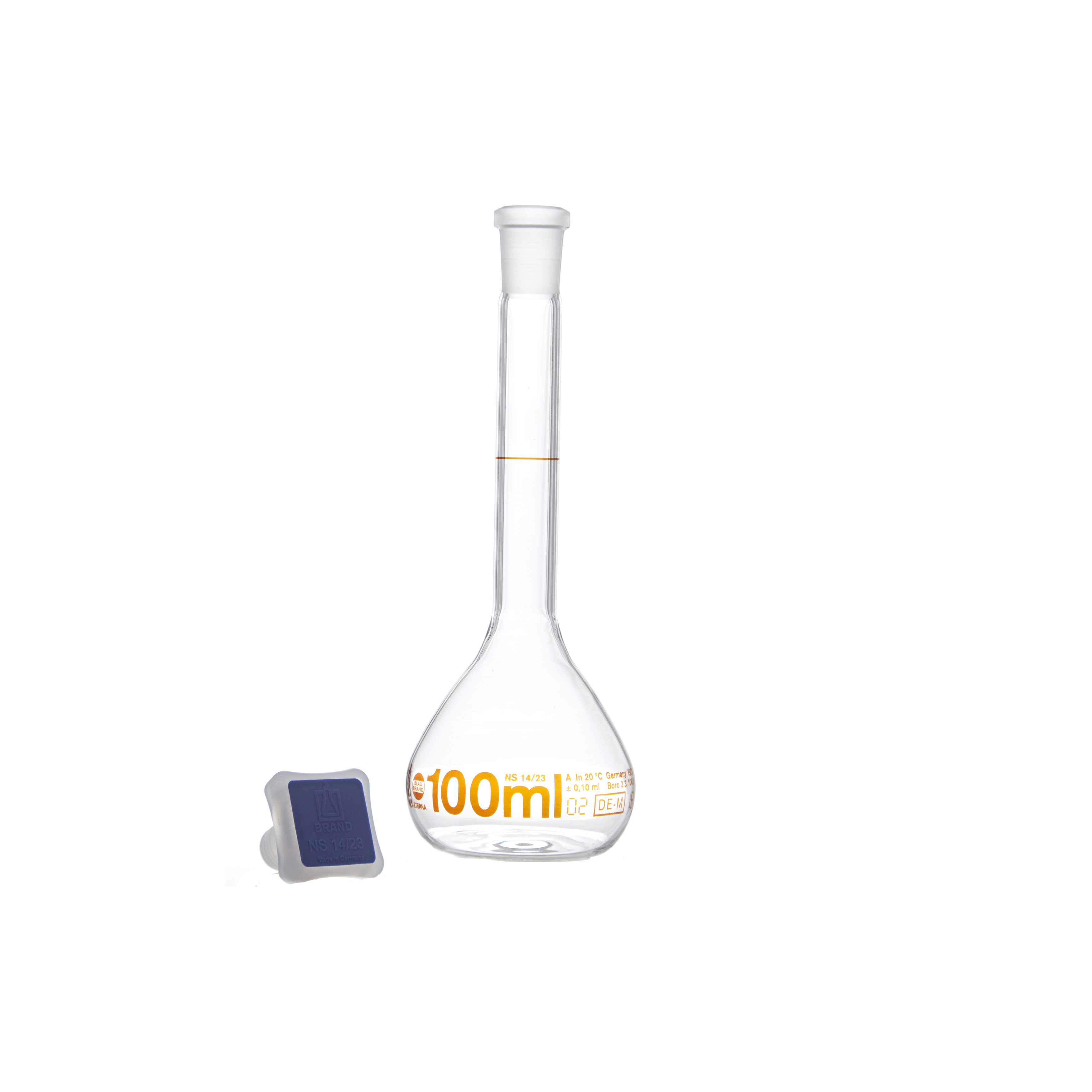 MATRAZ VOLUMÉTRICO DE 100ml CLASE A DIN. BRAND