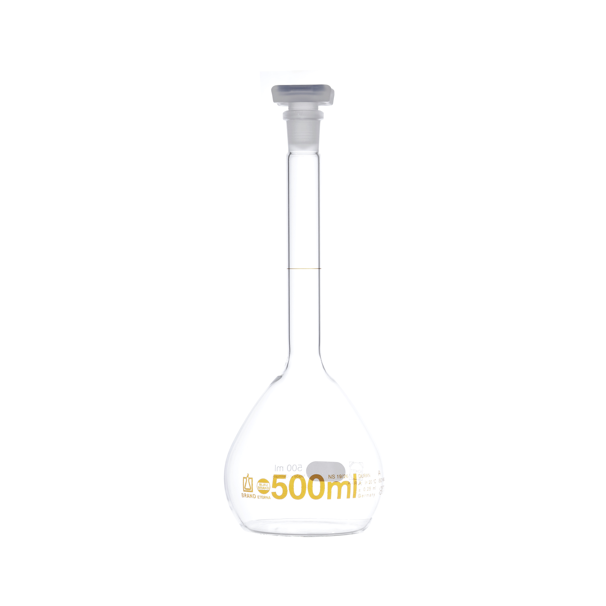 MATRAZ VOLUMÉTRICO DE 500ml CLASE A DIN. BRAND