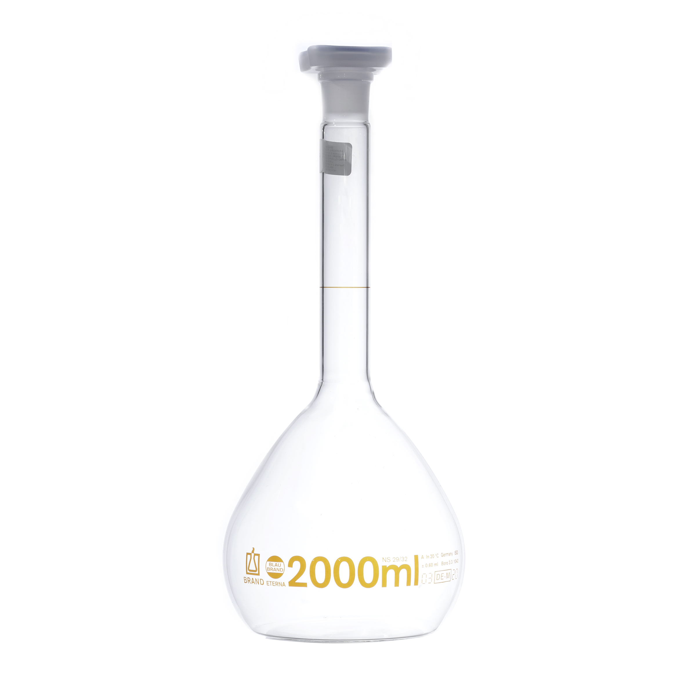 MATRAZ VOLUMÉTRICO DE 2L CLASE A DIN.VIDRIO BRAND