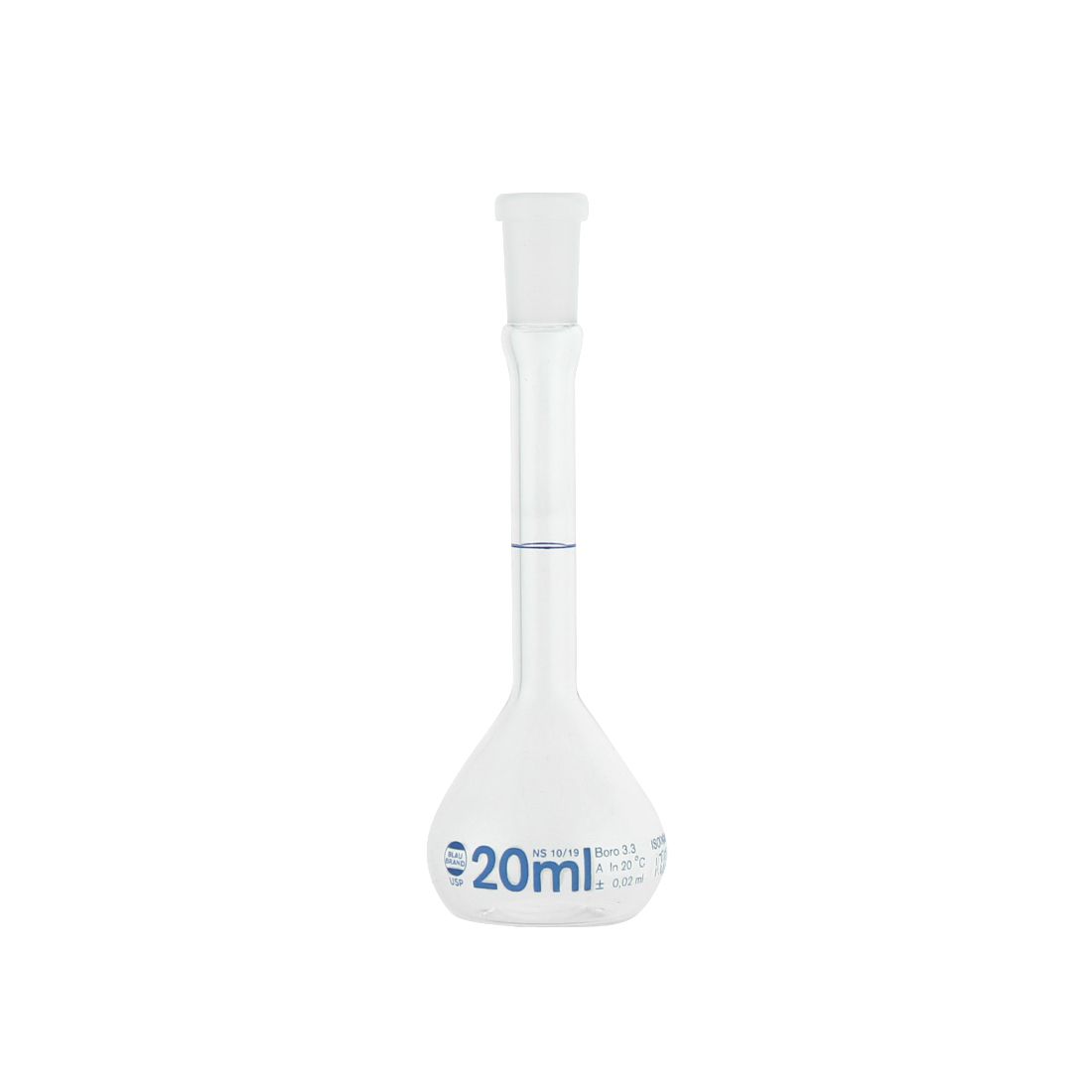 MATRAZ VOLUMÉTRICO DE 20ml USP. BRAND