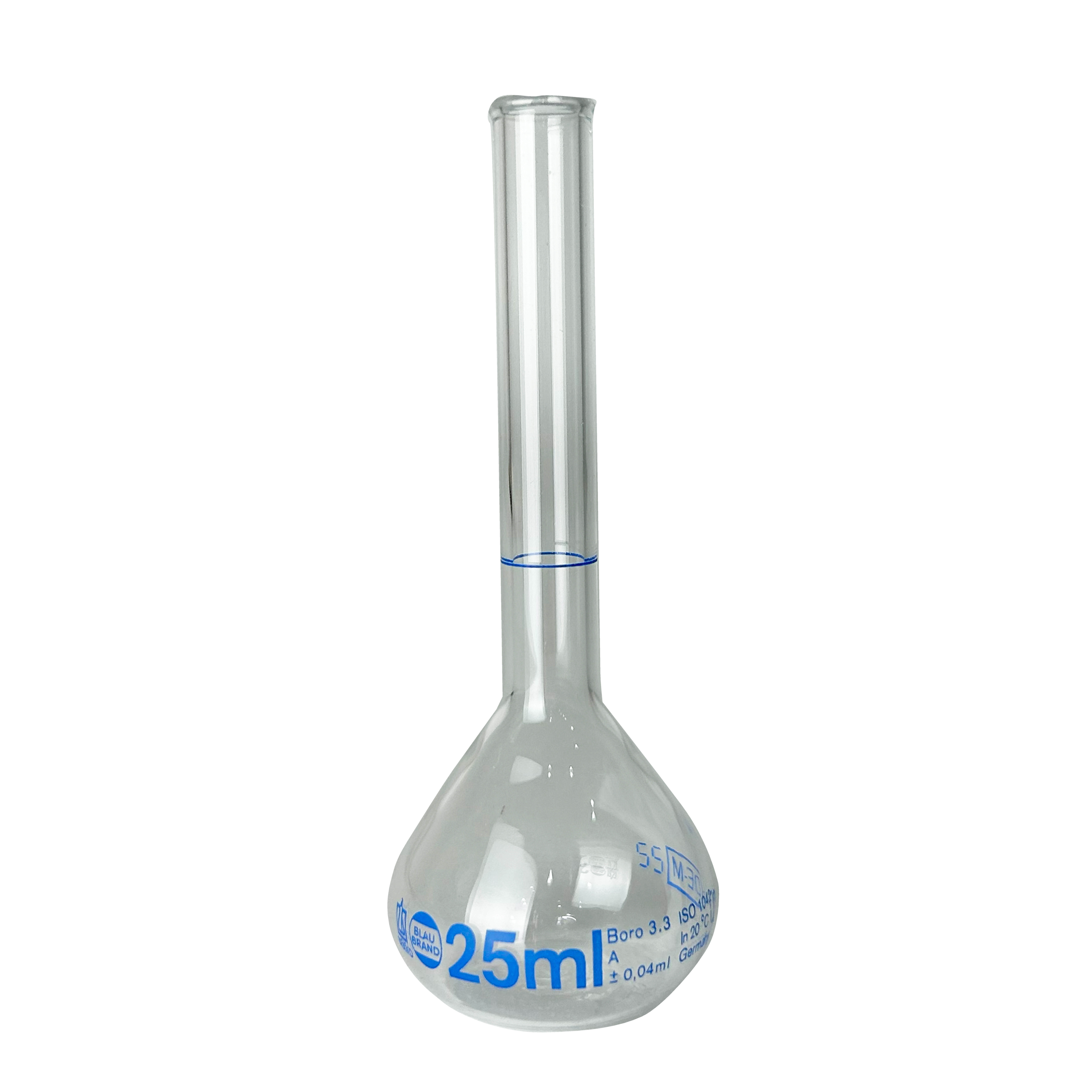 MATRAZ VOLUMÉTRICO BLAUBRAND DE 25 ml, CLASE A DIN. BRAND